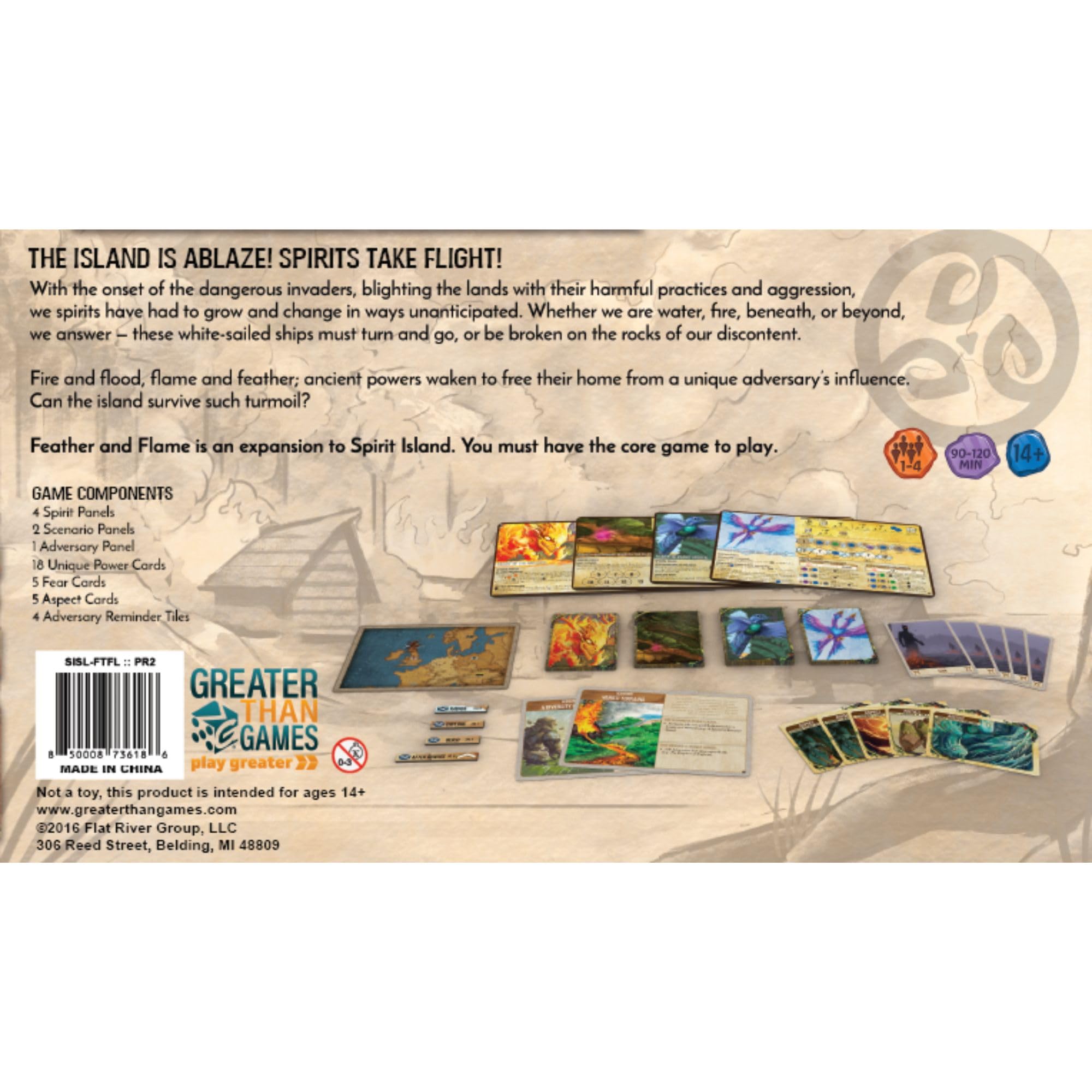Greater Than Games Spirit Island: Feather & Flame Foil Panels - Premium Board Game Accessory 4
