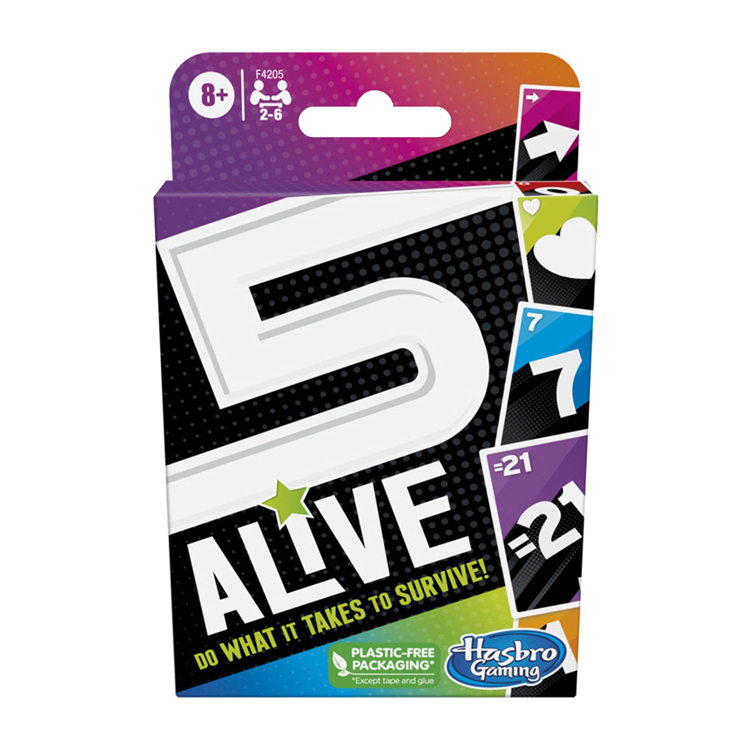Hasbro Gaming 5 Alive Card Game for Kids & Families - Fast-Paced Fun for 2 to 6 Players