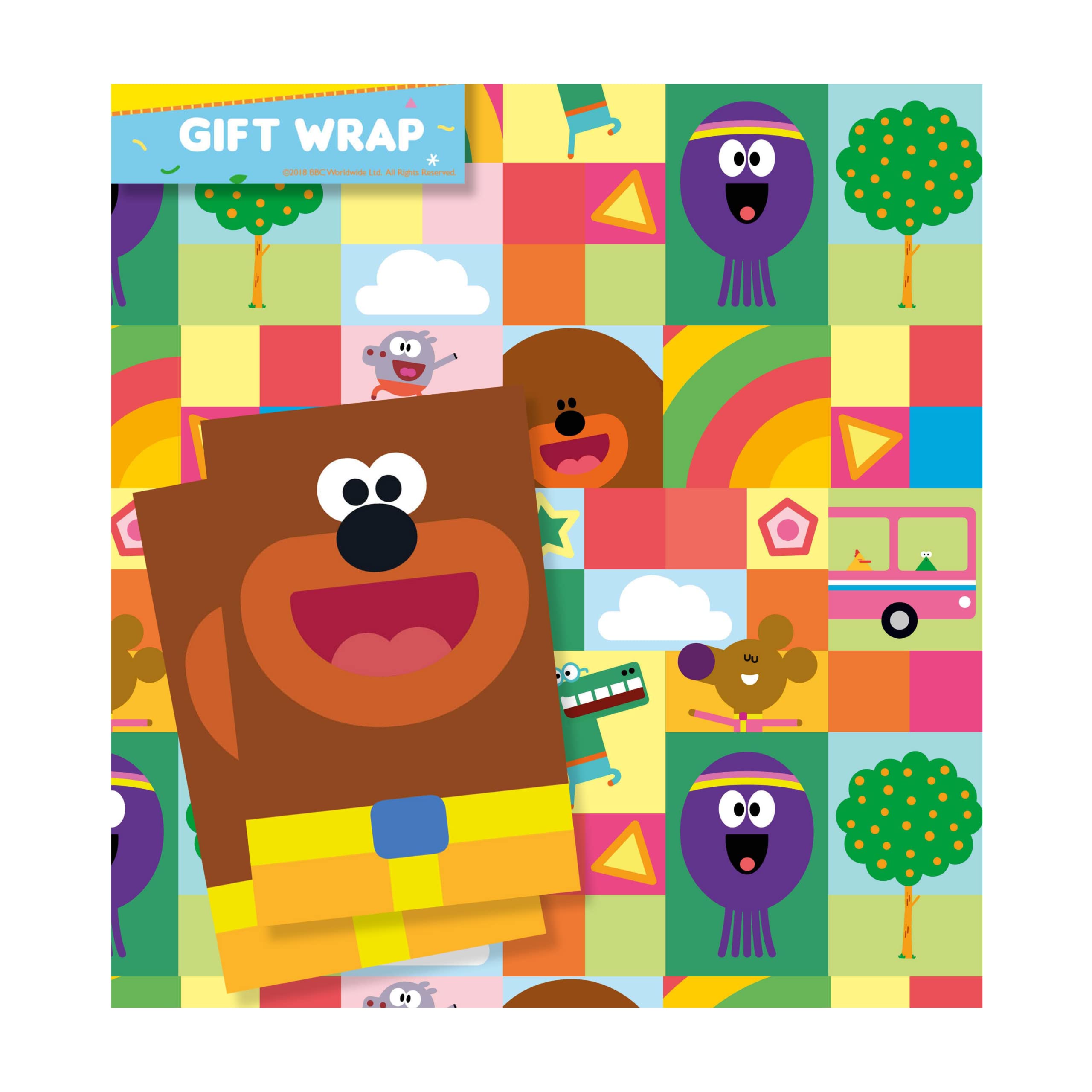 Danilo Promotions LTD Hey Duggee Wrapping Paper - 10 Sheets & 10 Tags | 70cm x 50cm