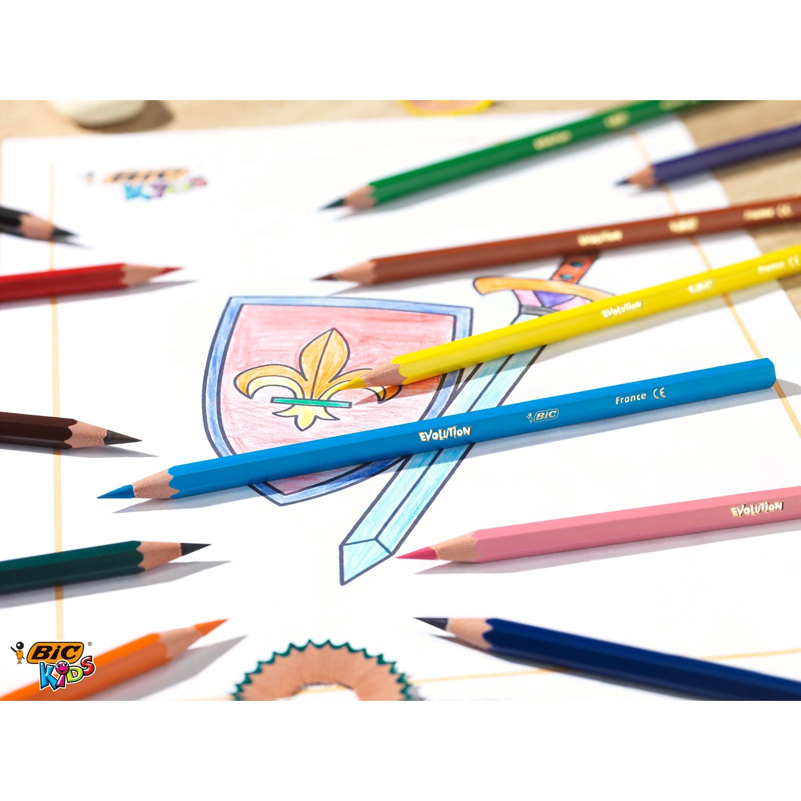 BIC Kids Evolution Ecolutions Coloured Pencils - 18-Pack, Eco-Friendly, Ages 5+ 5