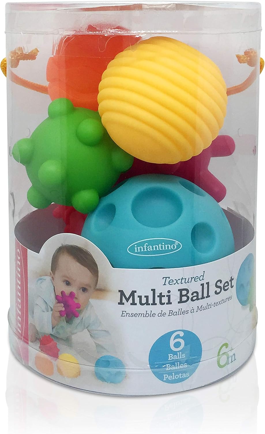 Infantino Textured Multi Ball Set - Sensory Play Balls for Babies 6 Months+ 4