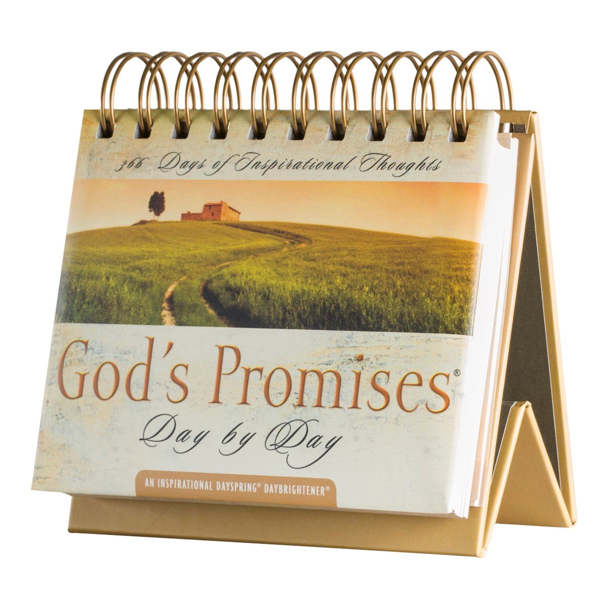 DaySpring God's Promises Day by Day Perpetual Desktop Calendar | 366 Inspirational Messages | Padded Hardcover