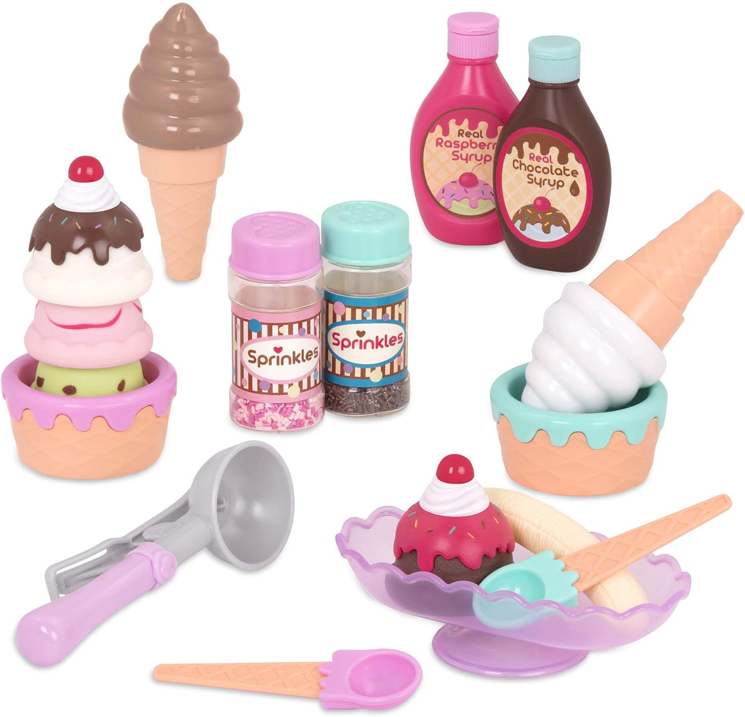 Play Circle Ice Cream Parlour Playset - 21-Piece Pretend Play Toy for Ages 3+ 5
