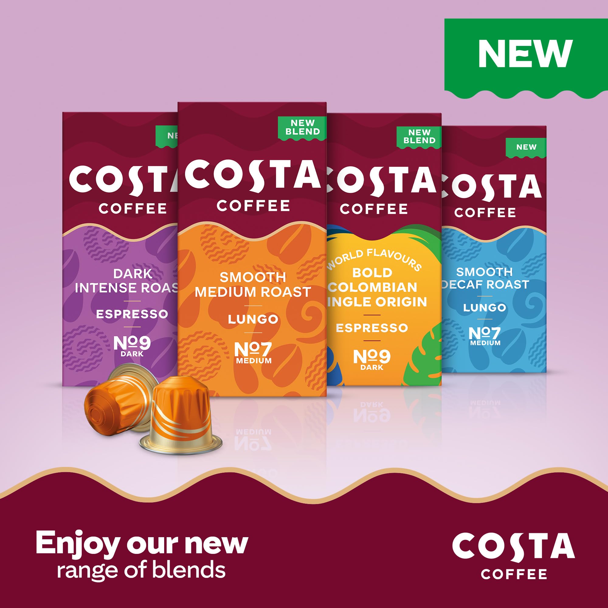 Costa Smooth Decaf Roast Aluminium Coffee Pods (Pack of 10, Total 100 Pods) - Compatible with NespressoⓇ Original & L’OR Barista Machines 5