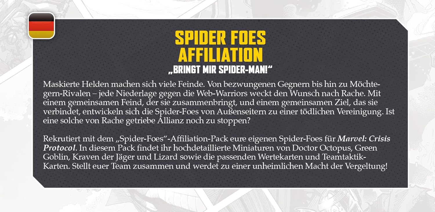 Atomic Mass Games Marvel Crisis Protocol: Spider Foes Affiliation Pack Miniatures Game (CP148) 5