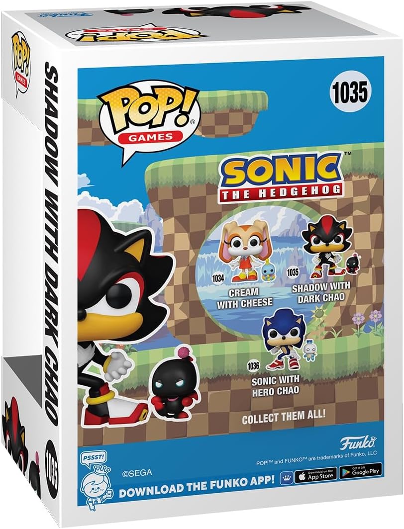 Funko Pop! Sonic the Hedgehog - Shadow the Hedgehog with DChao Vinyl Figure 3