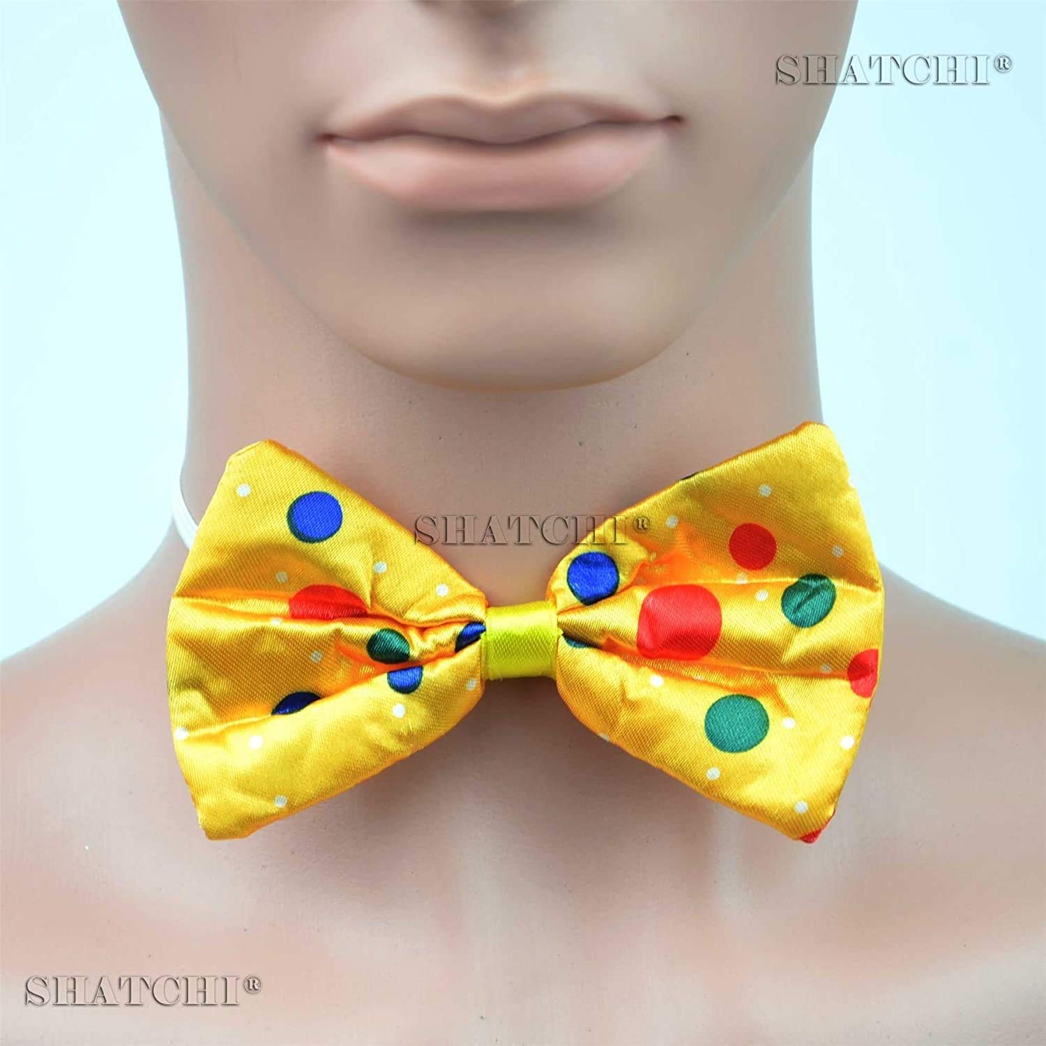 SHATCHI Clown Bow Tie Small Spotted Polka Dots Fancy Dress Party Accessory 13