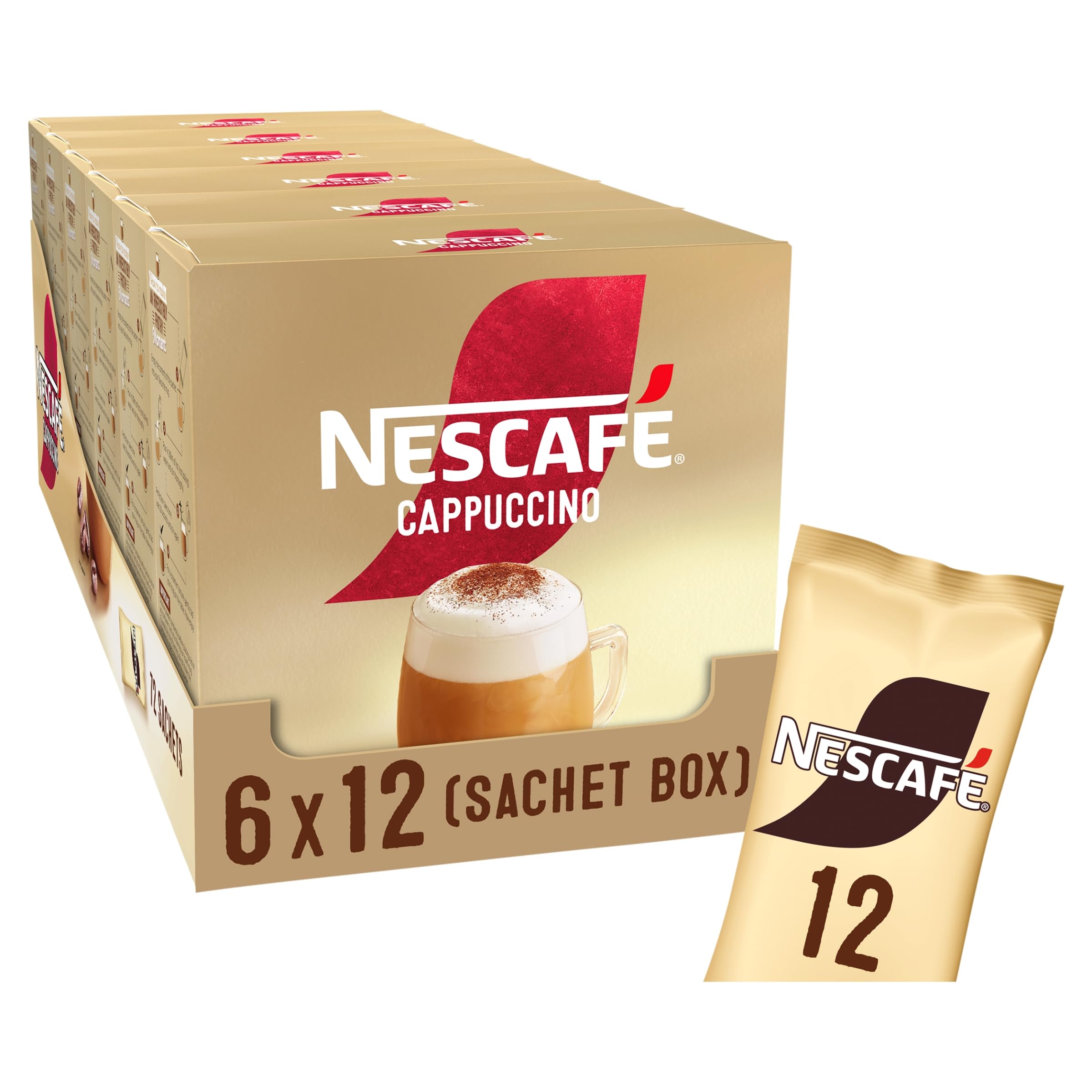 NESCAFÉ Cappuccino Instant Coffee Sachets - 72 x 15.5g 6