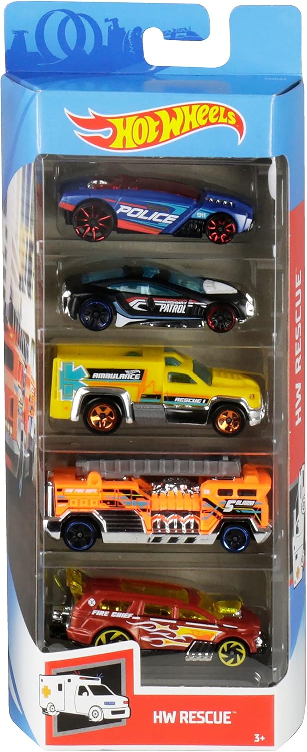 Hot Wheels 5 Car Gift Pack - 1:64 Scale Die-Cast Vehicles for Kids 3+