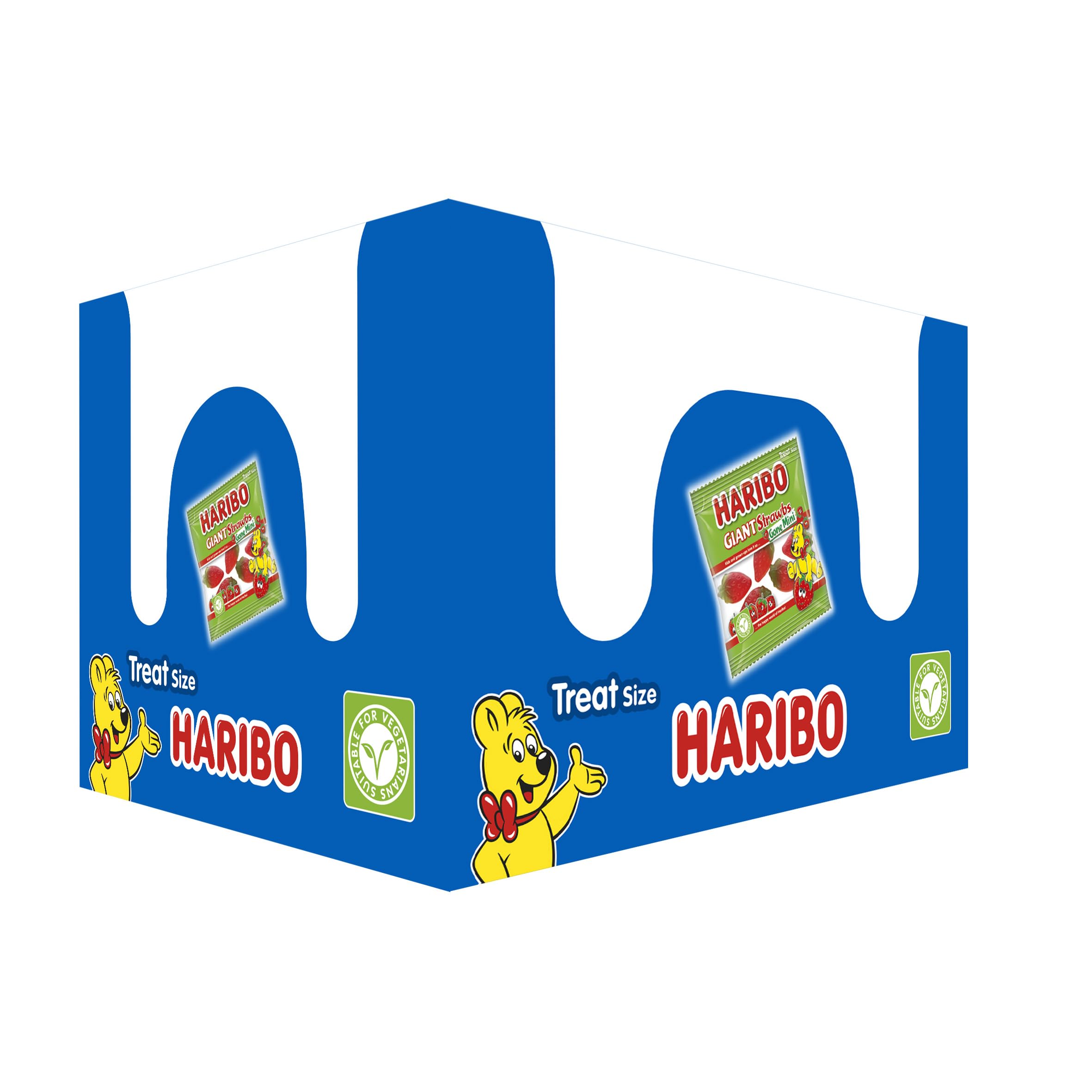 HARIBO Giant Strawbs Gone Mini-Fruchtbonbons - 100 Minibeutel 5