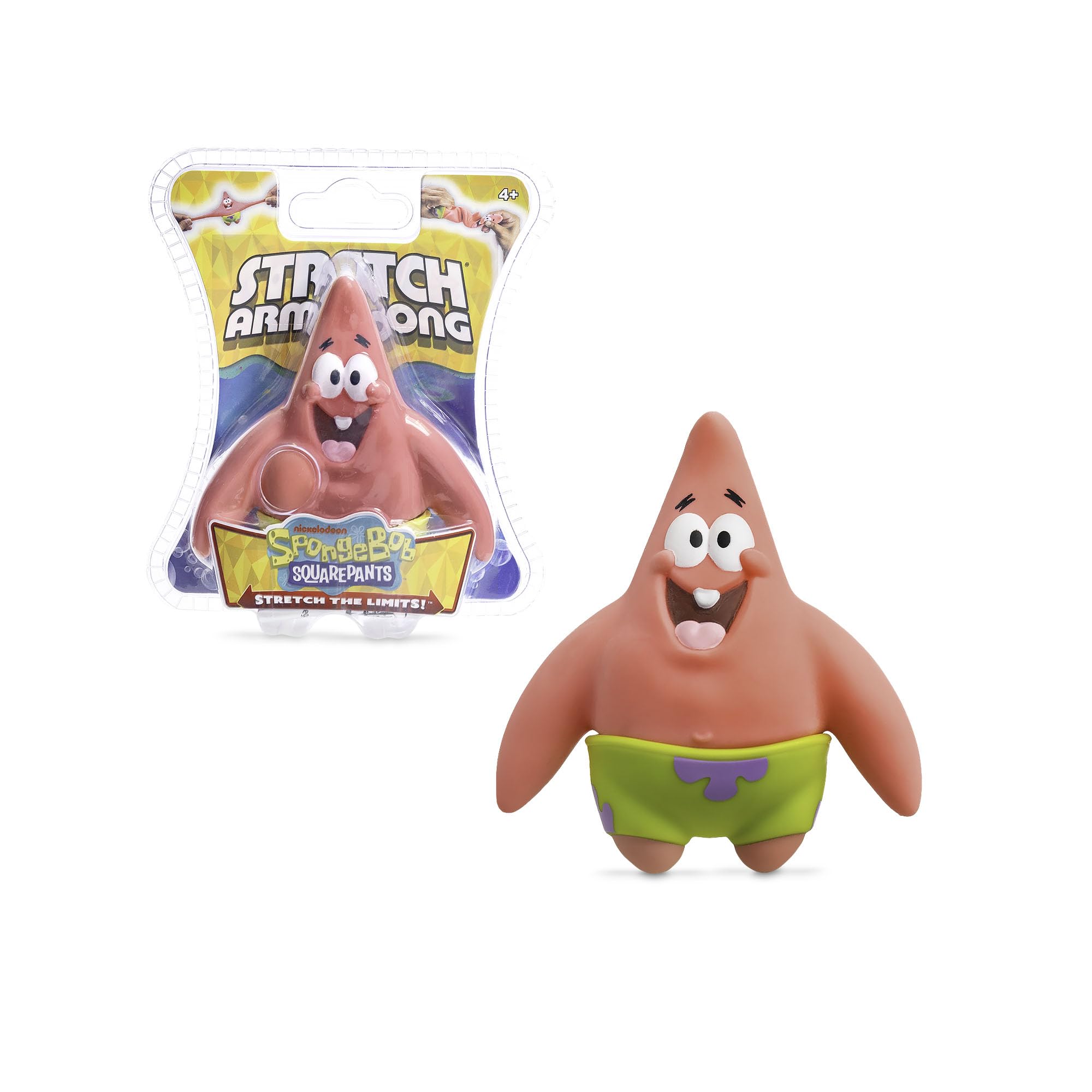 Basic Fun Stretch Armstrong Mini Patrick Star Figure - 8.5cm Stretchy Toy | Pink | Ages 4+ 1
