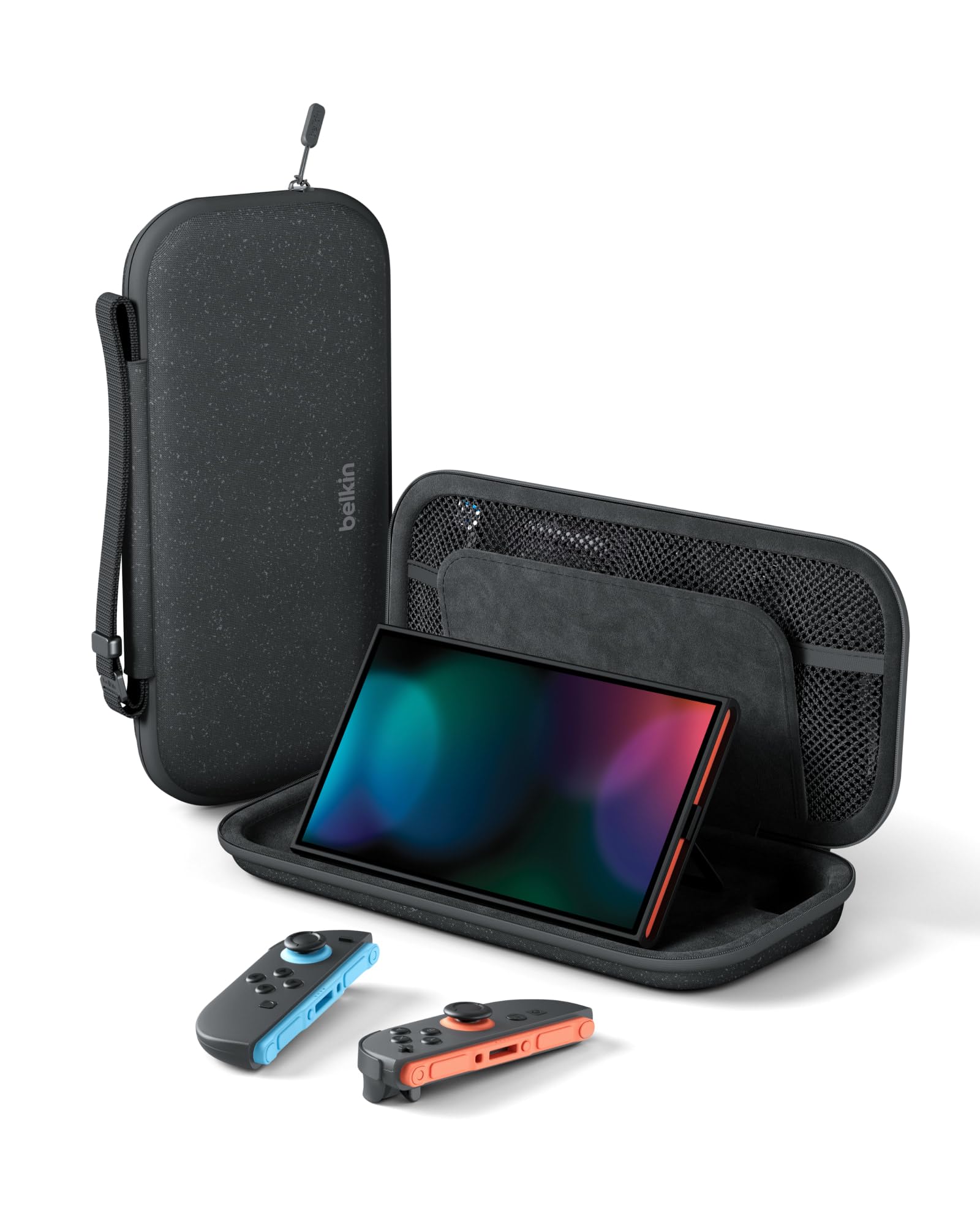 Belkin Nintendo Switch 2 Case with AirTag Holder | Hard Shell Travel Case | Charcoal 1