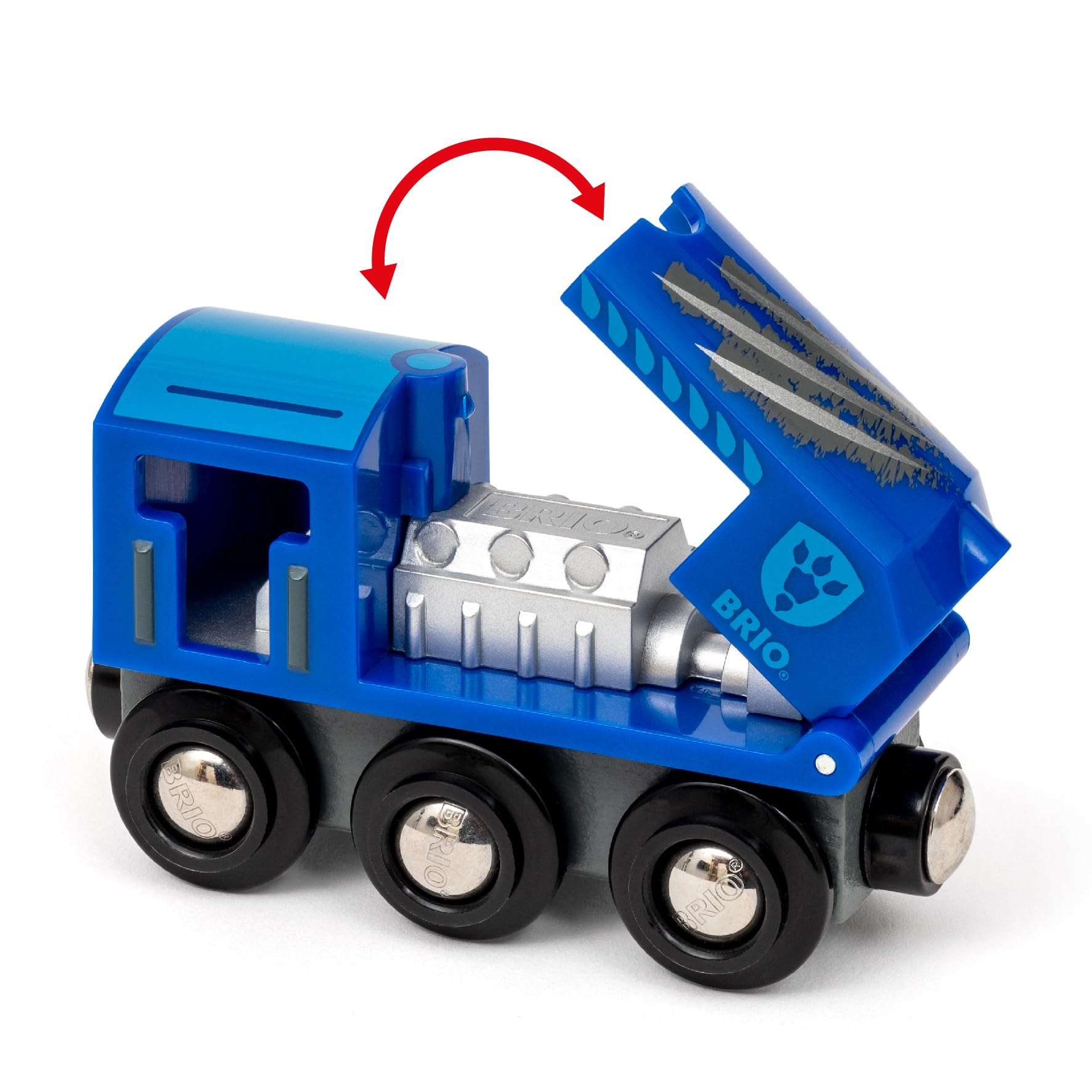 BRIO World Special Edition Train 2025 - Blue Wooden Toy Train with Dinosaur Character 7