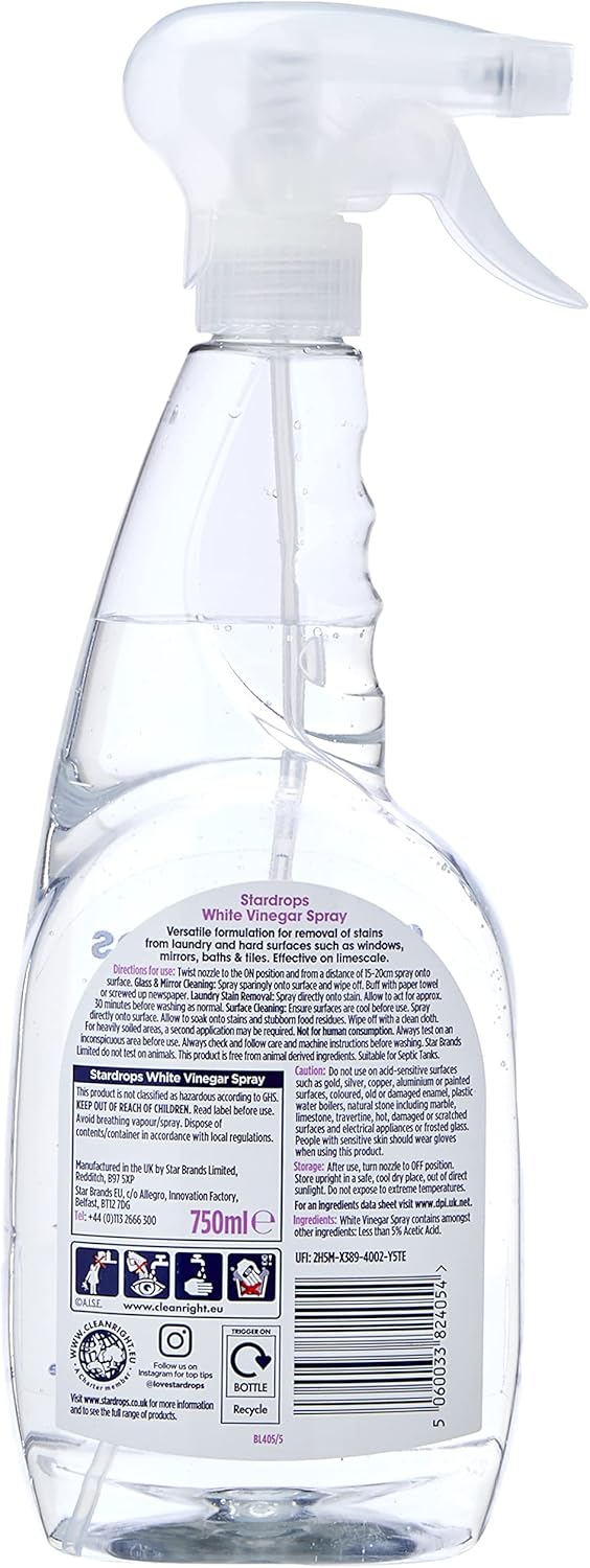 Stardrops - White Vinegar Spray 750ml 4