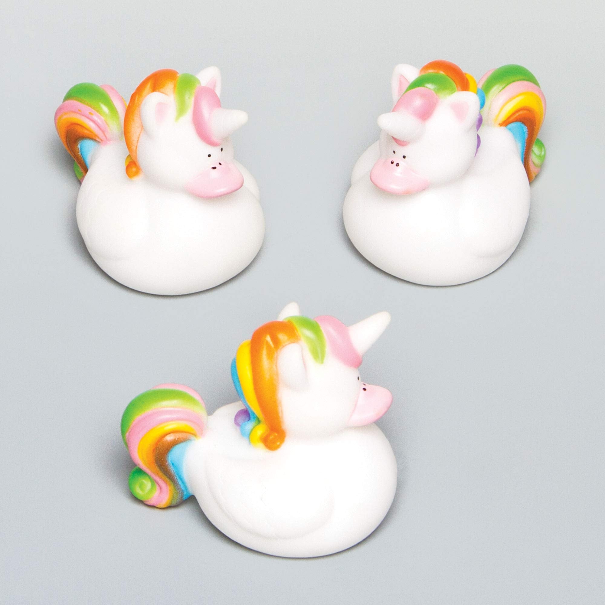 Baker Ross Rainbow Unicorn Rubber Ducks - Bath Toys for Kids, Party Bag Fillers (Pack of 8) 8