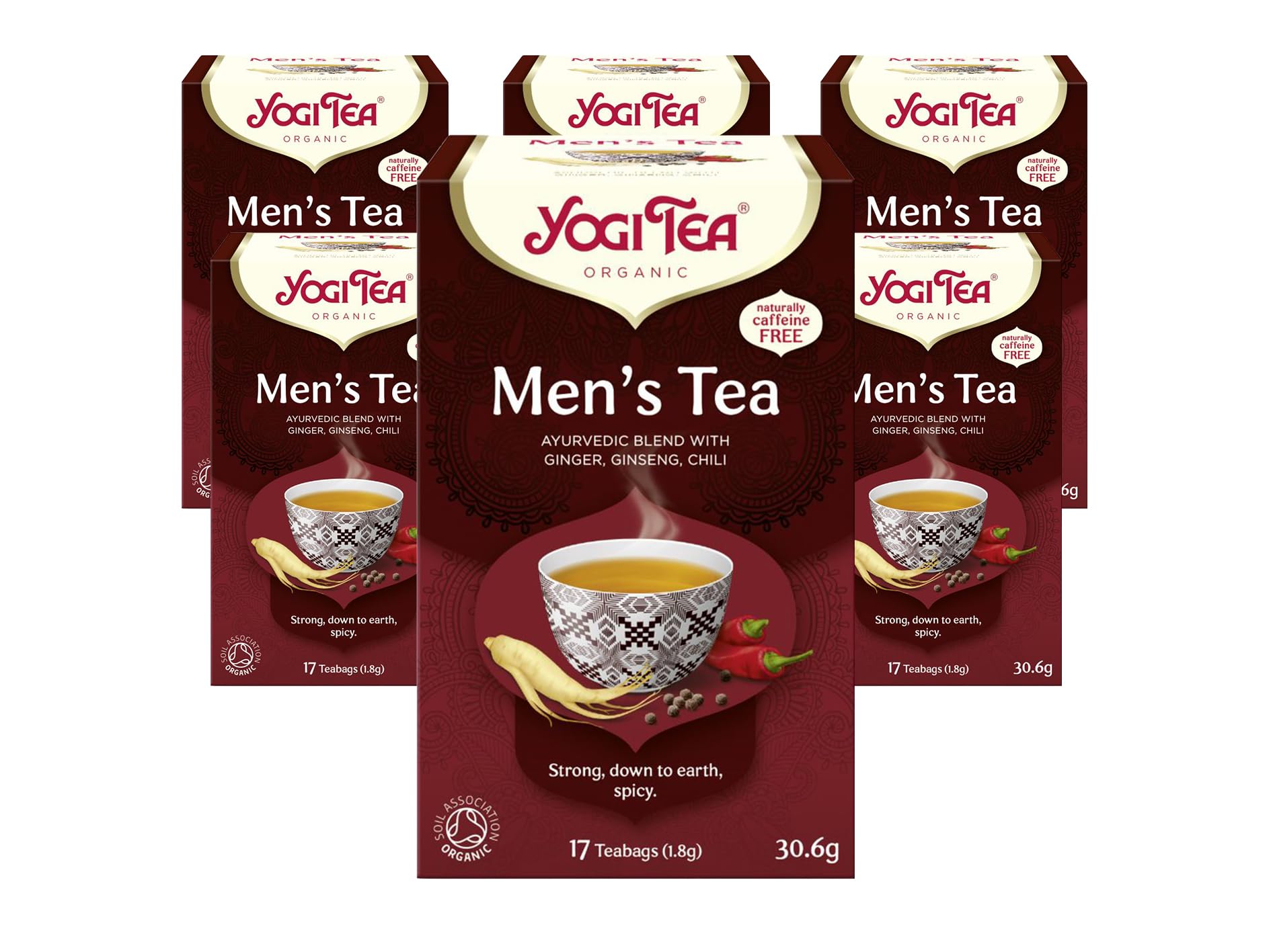 YOGI TEA - Men's Tea Organic Spice and Herbal Tea Caffeine Free 102 Bags