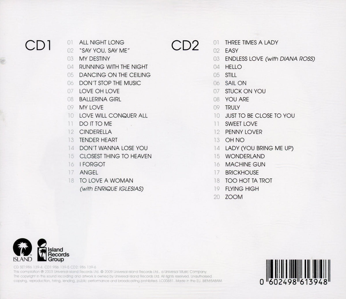 Lionel Richie & The Commodores - The Definitive Collection [Double CD]