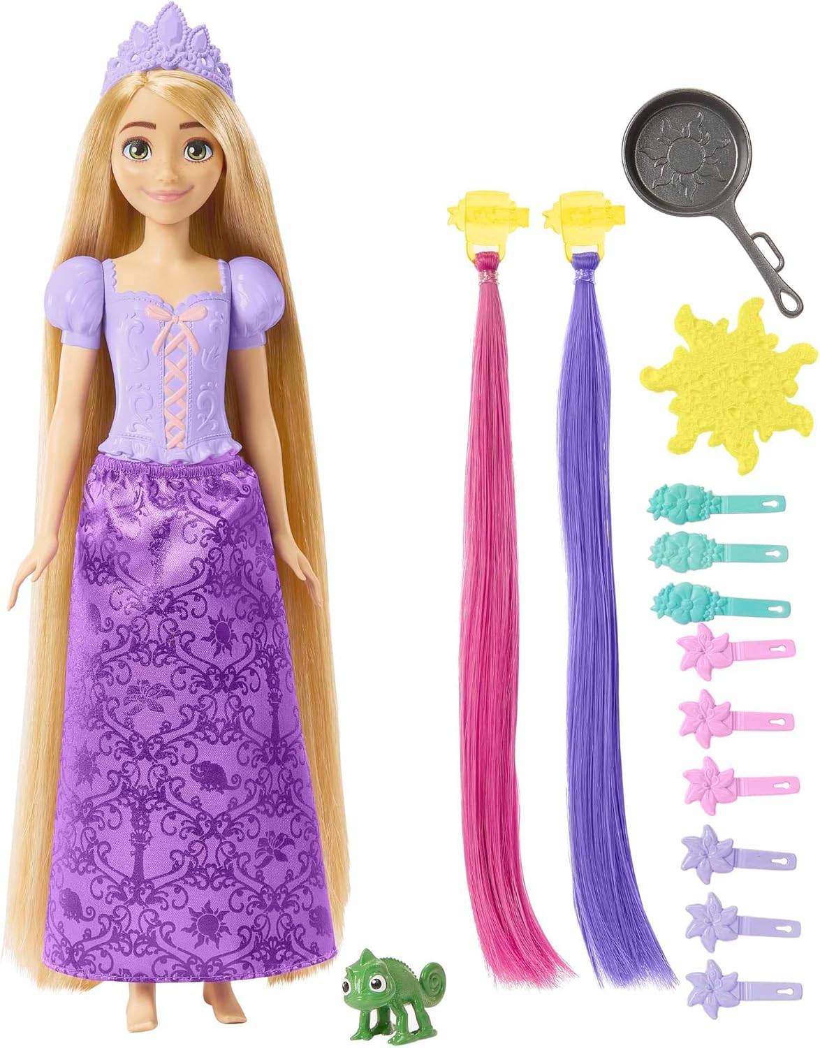 Disney Princess Rapunzel Doll with Color-Change Hair Extensions and Styling Accessories 8