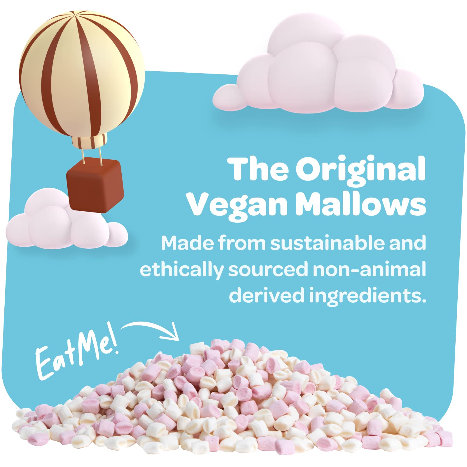 Freedom Confectionery - Vanilla Mini Pink & White Marshmallows 1kg Bag 8