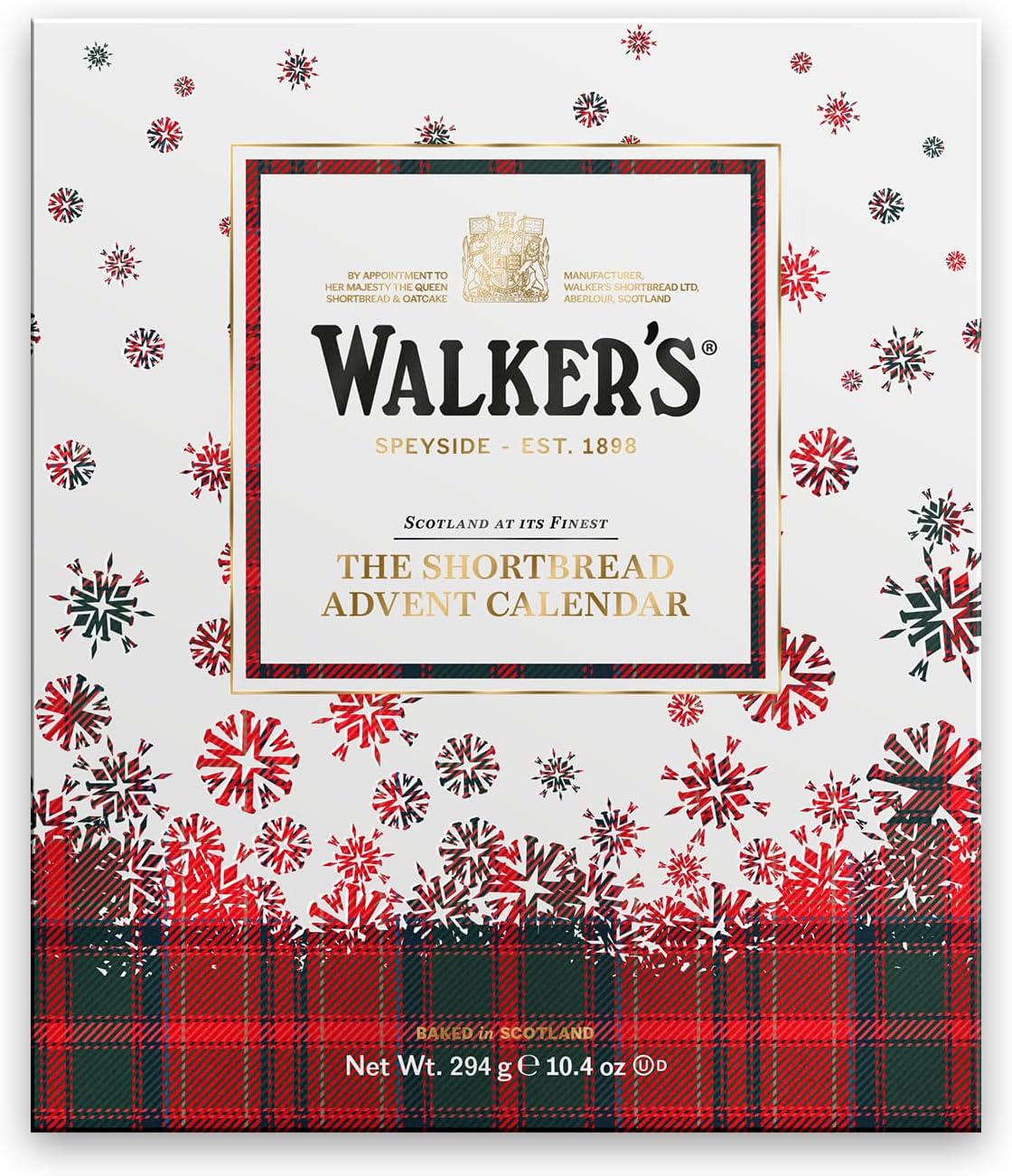 Walker's Shortbread 2024 Advent Calendar - All-Butter Scottish Shortbread Cookies (294g)
