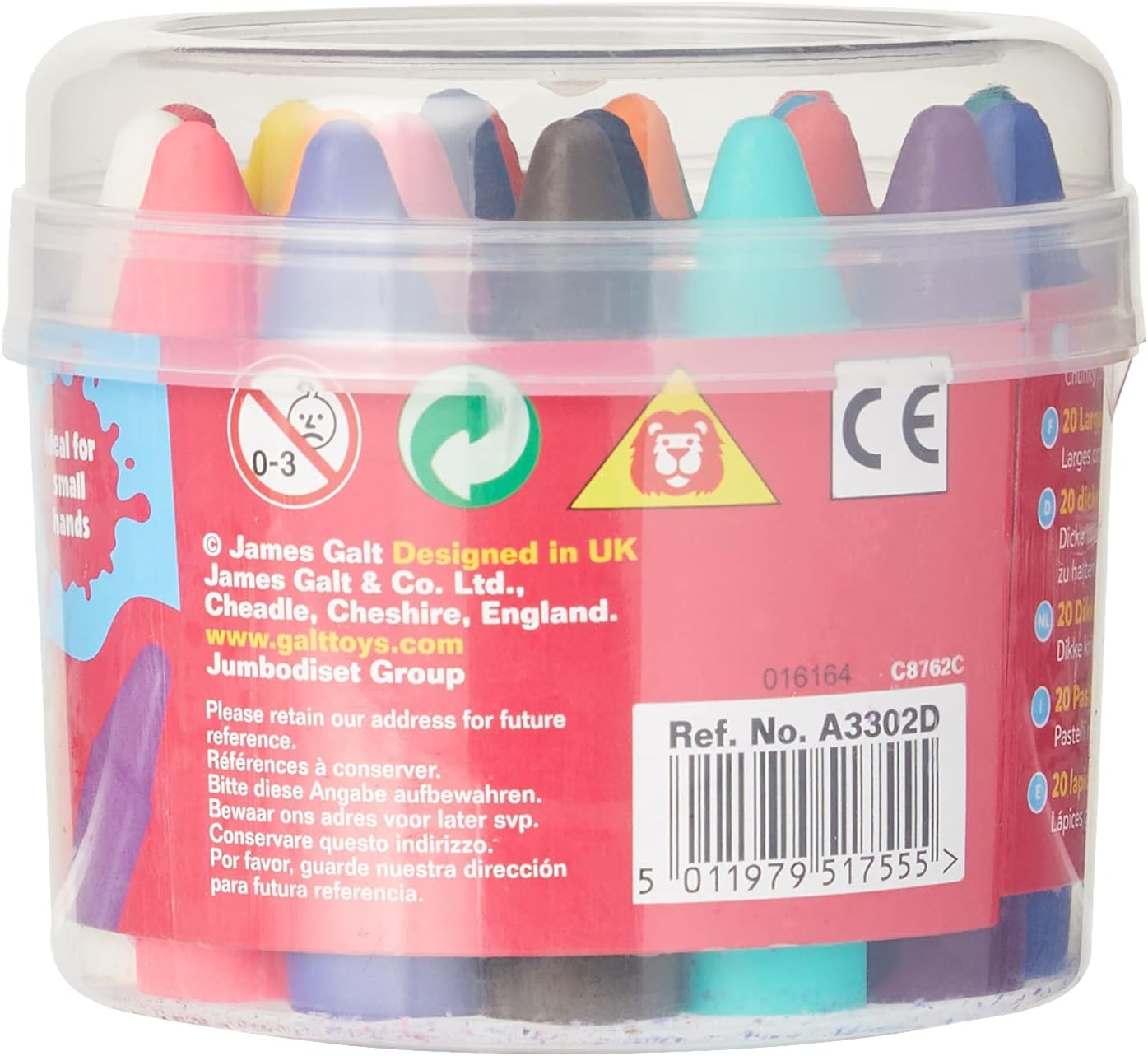 Galt Toys Chunky Crayons – 20-teiliges Set, leicht zu haltende Buntstifte für Kinder ab 3 Jahren 10