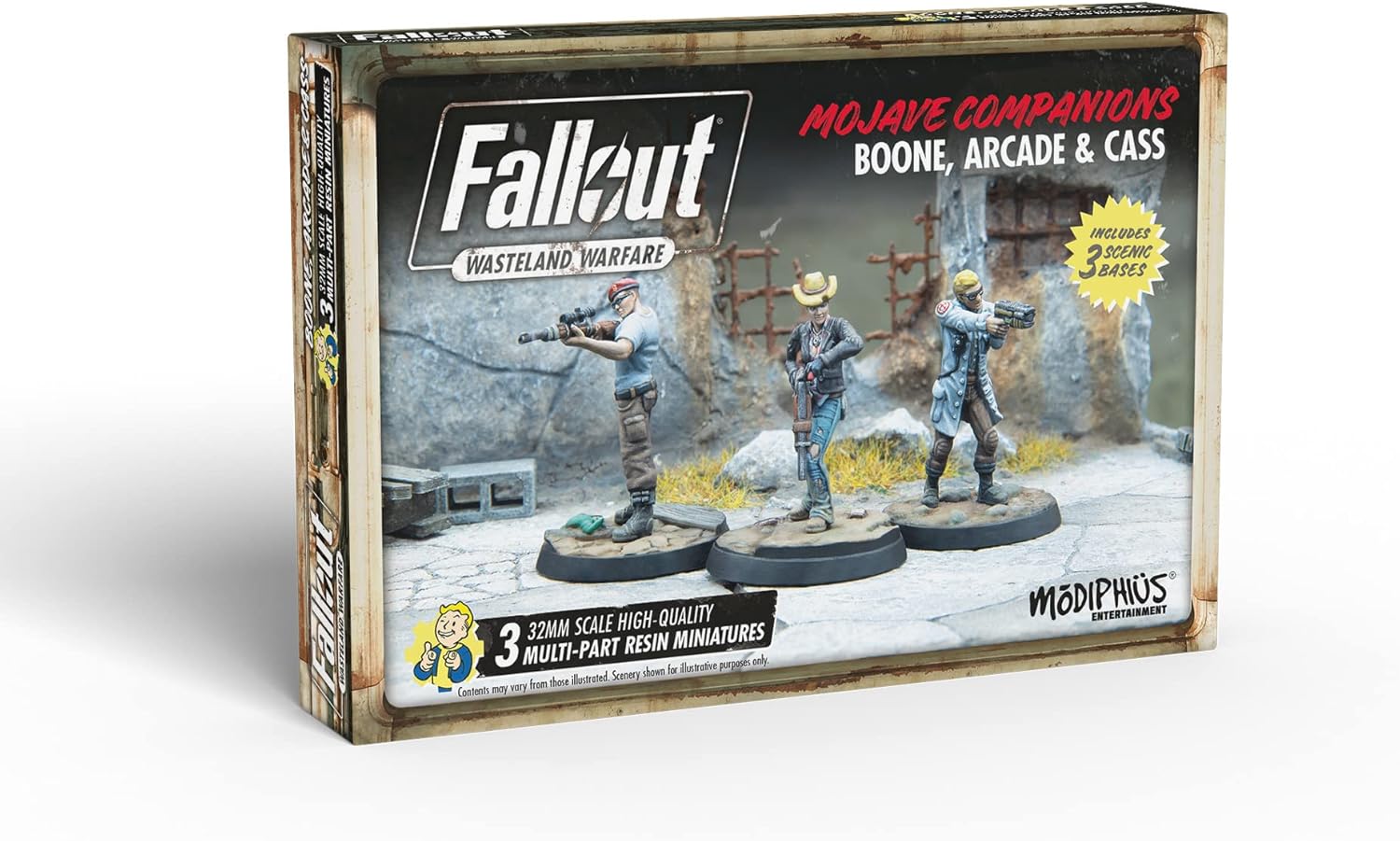 Fallout: Wasteland Warfare - Boone, Arcade, and Cass Miniatures Set