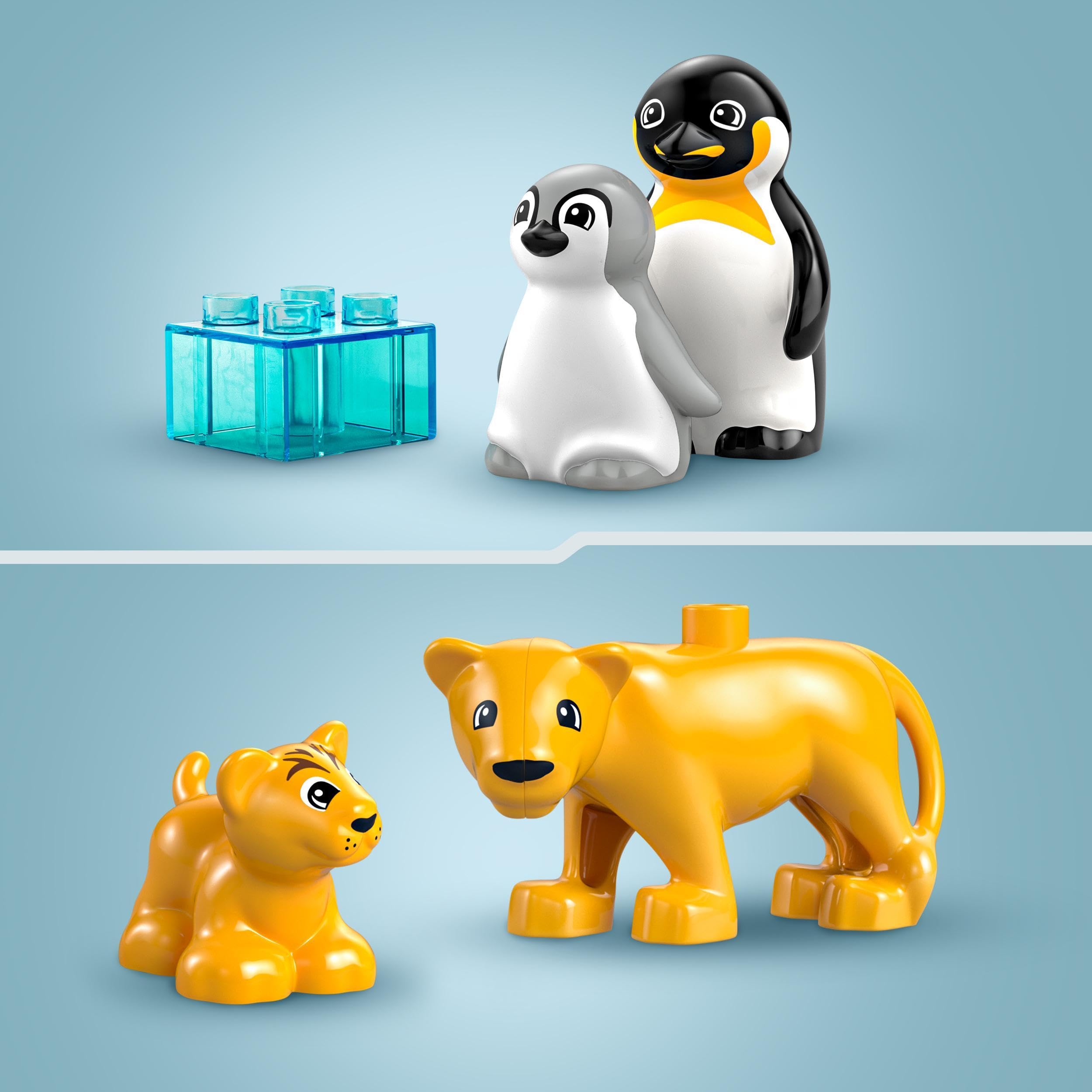 LEGO DUPLO Wild Animal Families: Penguins & Lions Educational Building Set for Toddlers 2+ 9