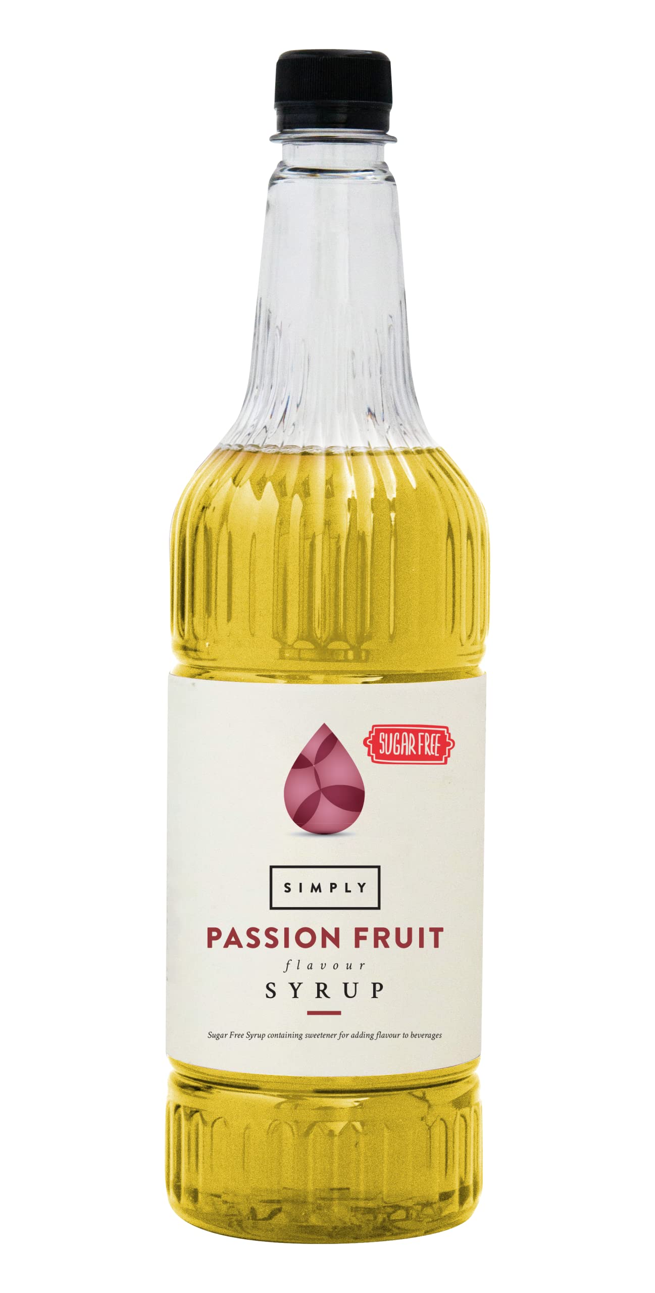 Simply Sugar Free Passion Fruit Syrup - Low Calorie, Vegan, Nut Free | 1L Liquid