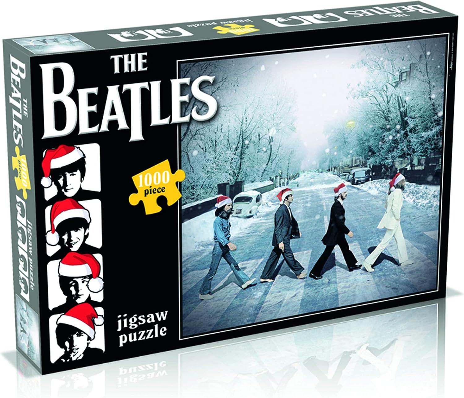 University Games The Beatles Christmas 1000 Piece Puzzle - Abbey Road Snow Scene