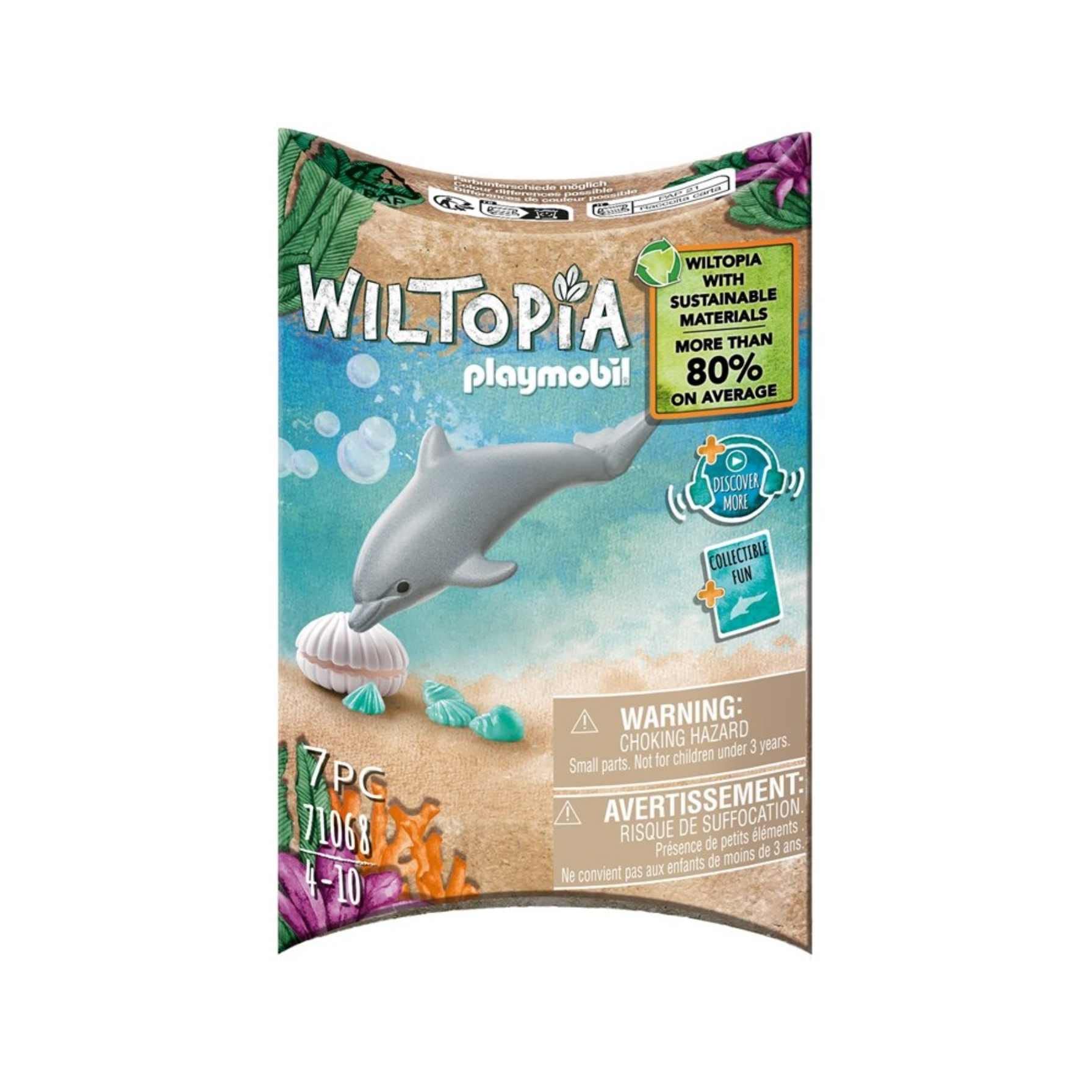 Playmobil 71068 Wiltopia Baby Dolphin Playset - Educational Animal Toy for Ages 4+ 4