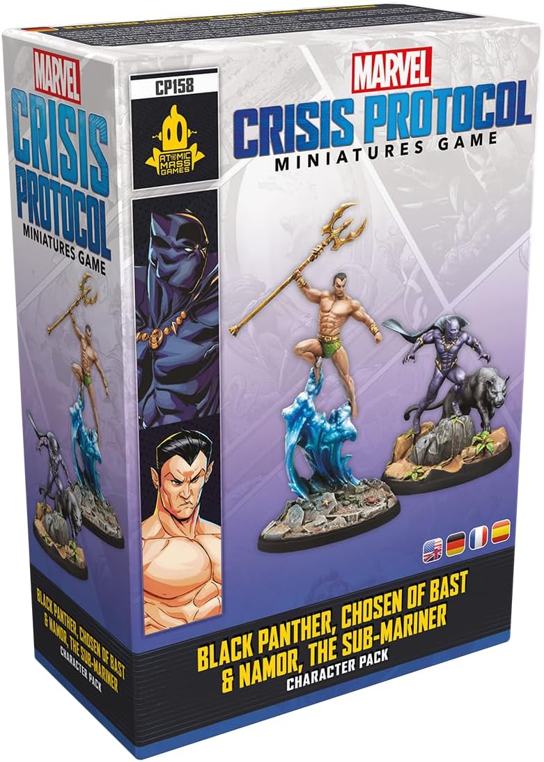 Atomic Mass Games Marvel: Crisis Protocol Black Panther Chosen of Bast & Namor Miniatures Expansion
