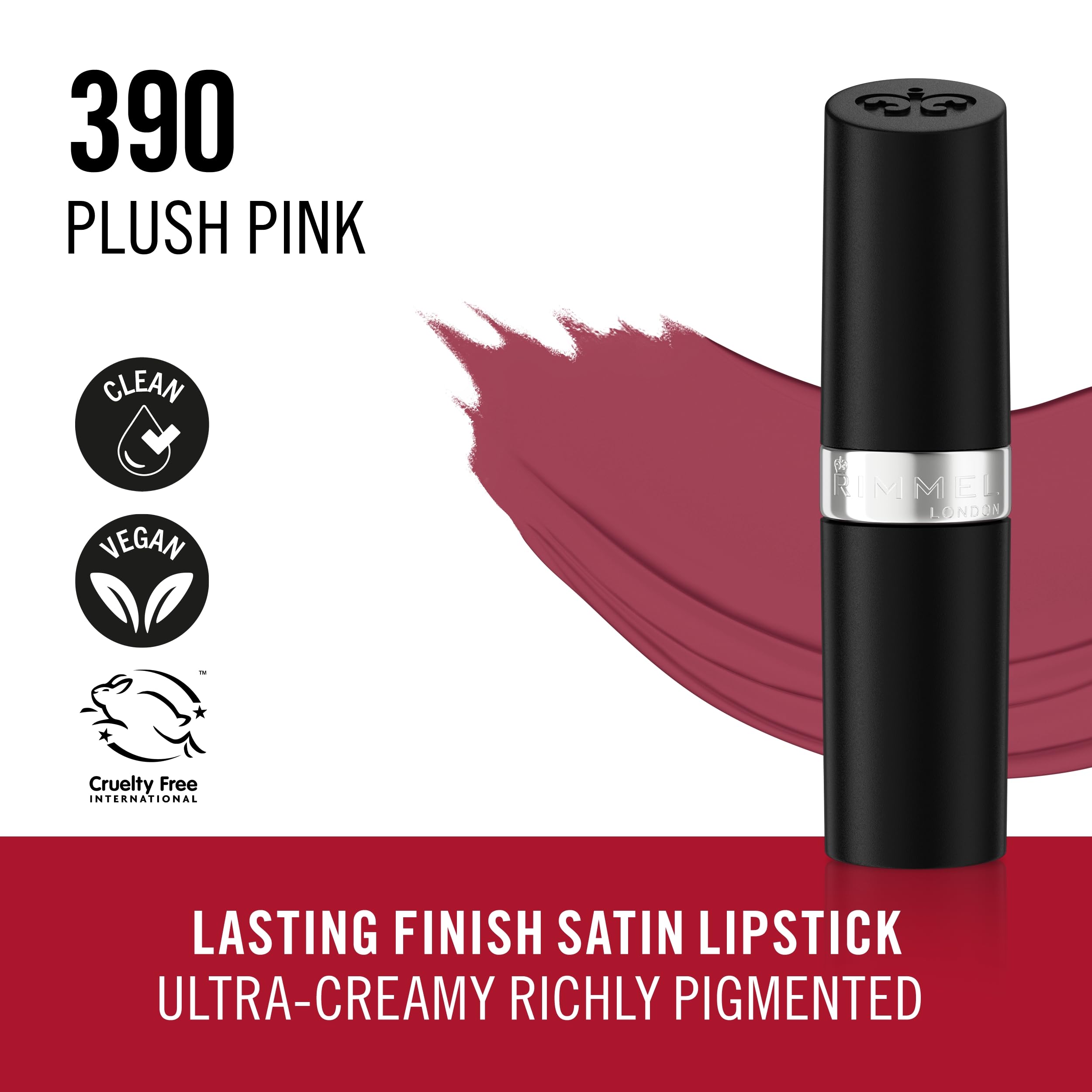Rimmel - Lasting Finish Lipstick 390 Plush Pink (10 g)
