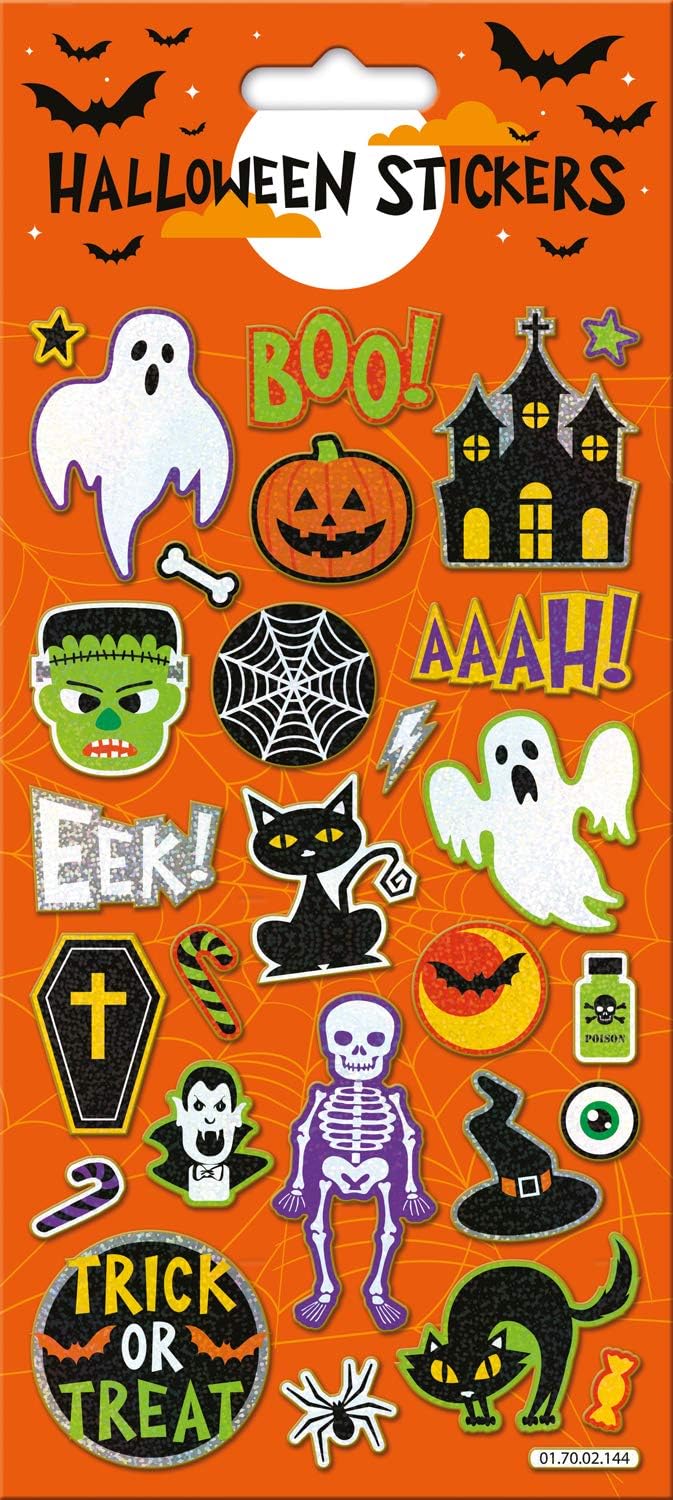 Paper Projects Sparkle Halloween Boo Large Foil Stickers