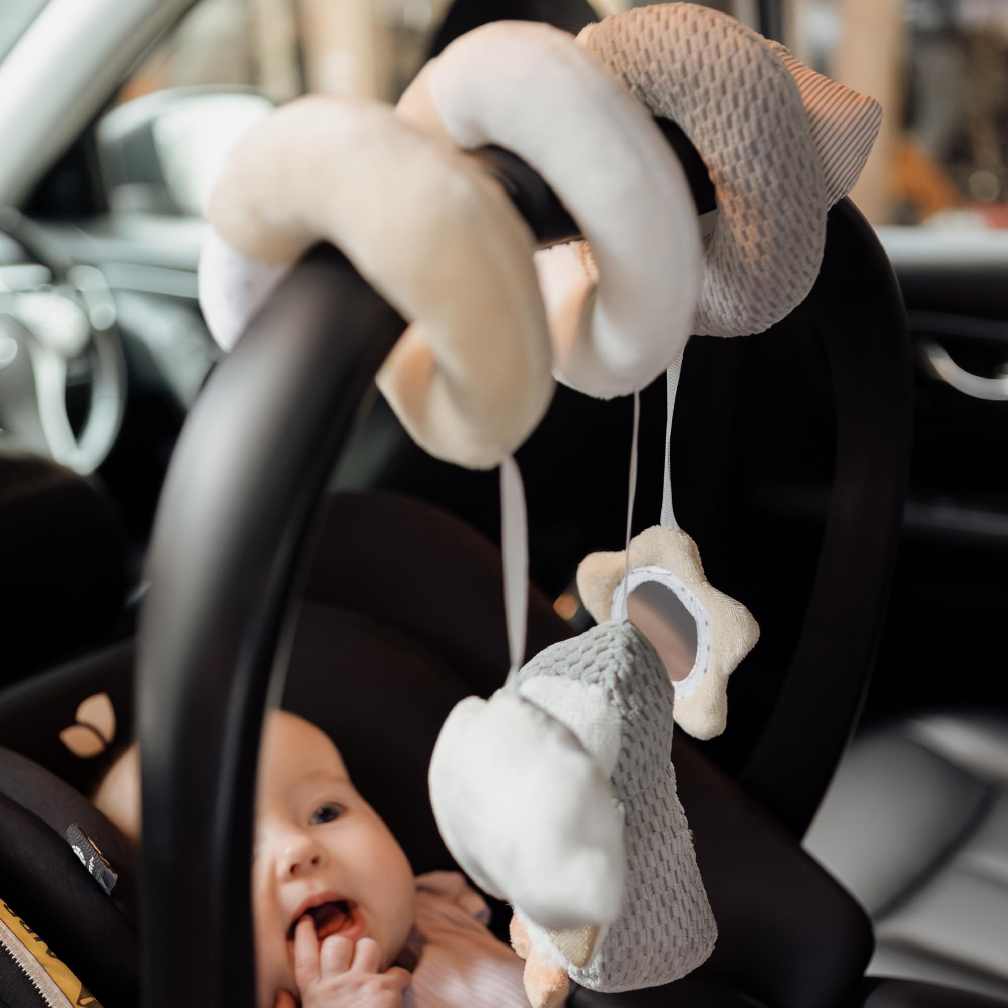 Nuby Penguin Activity Spiral Toy - Sensory Play for Pram, Car Seat & Highchair (0+ Months) 6