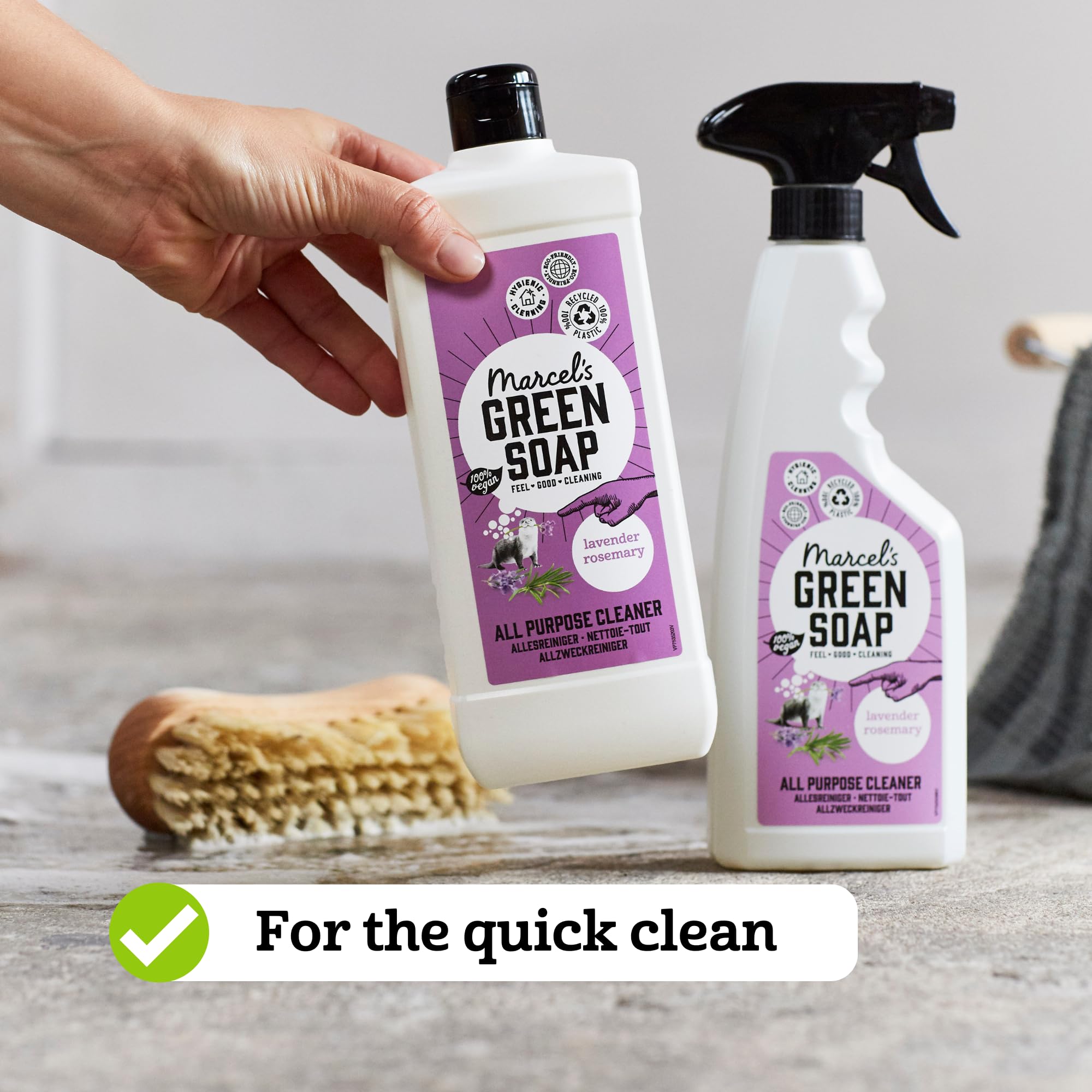 Marcel's Green Soap All Purpose Cleaner Spray - Lavender & Rosemary Scent | 500 ml | Vegan Formula