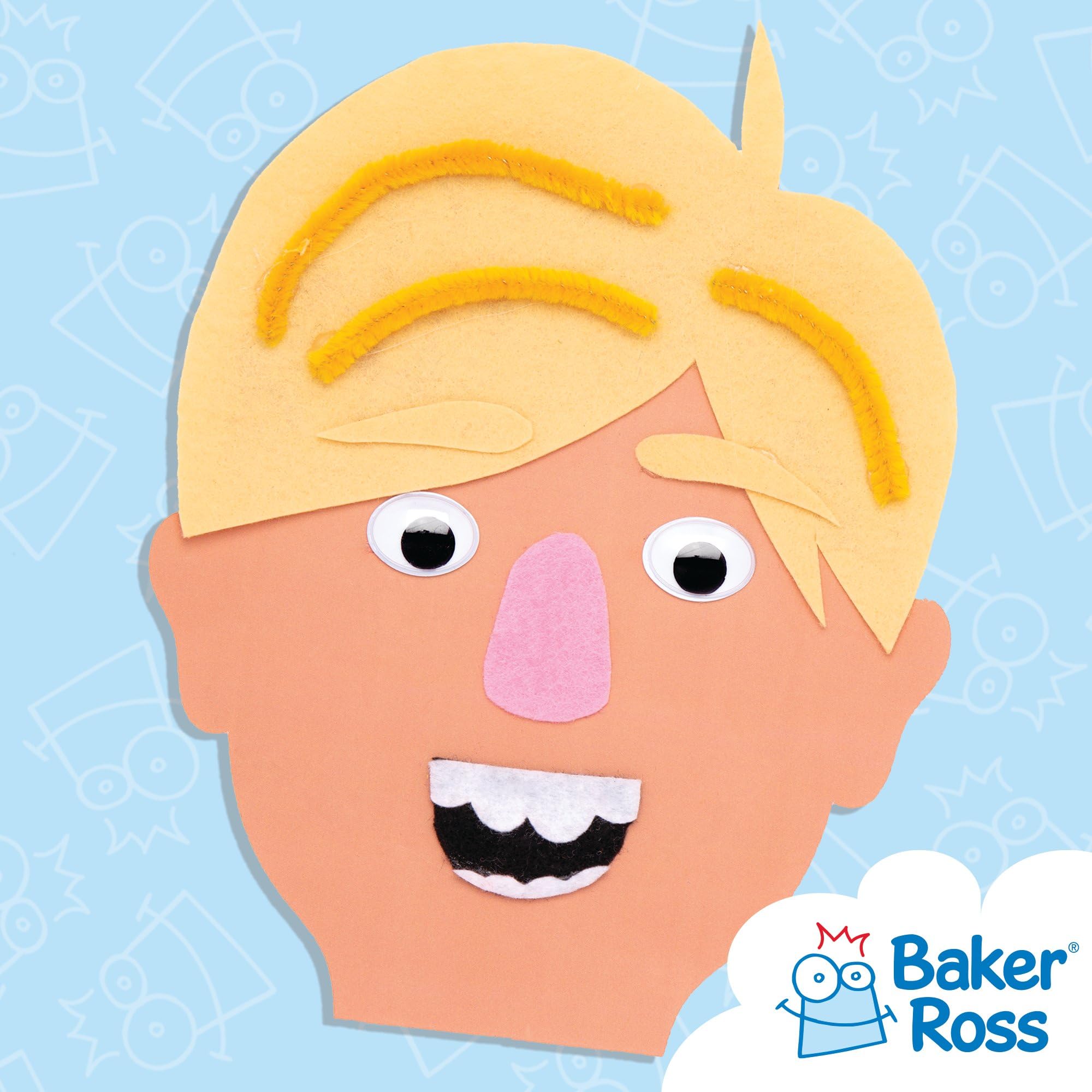 Baker Ross Skin Tone Face Cut-Outs AW757 - 56 Pieces, 8 Assorted Skin Colours | 15 x 13 cm 4