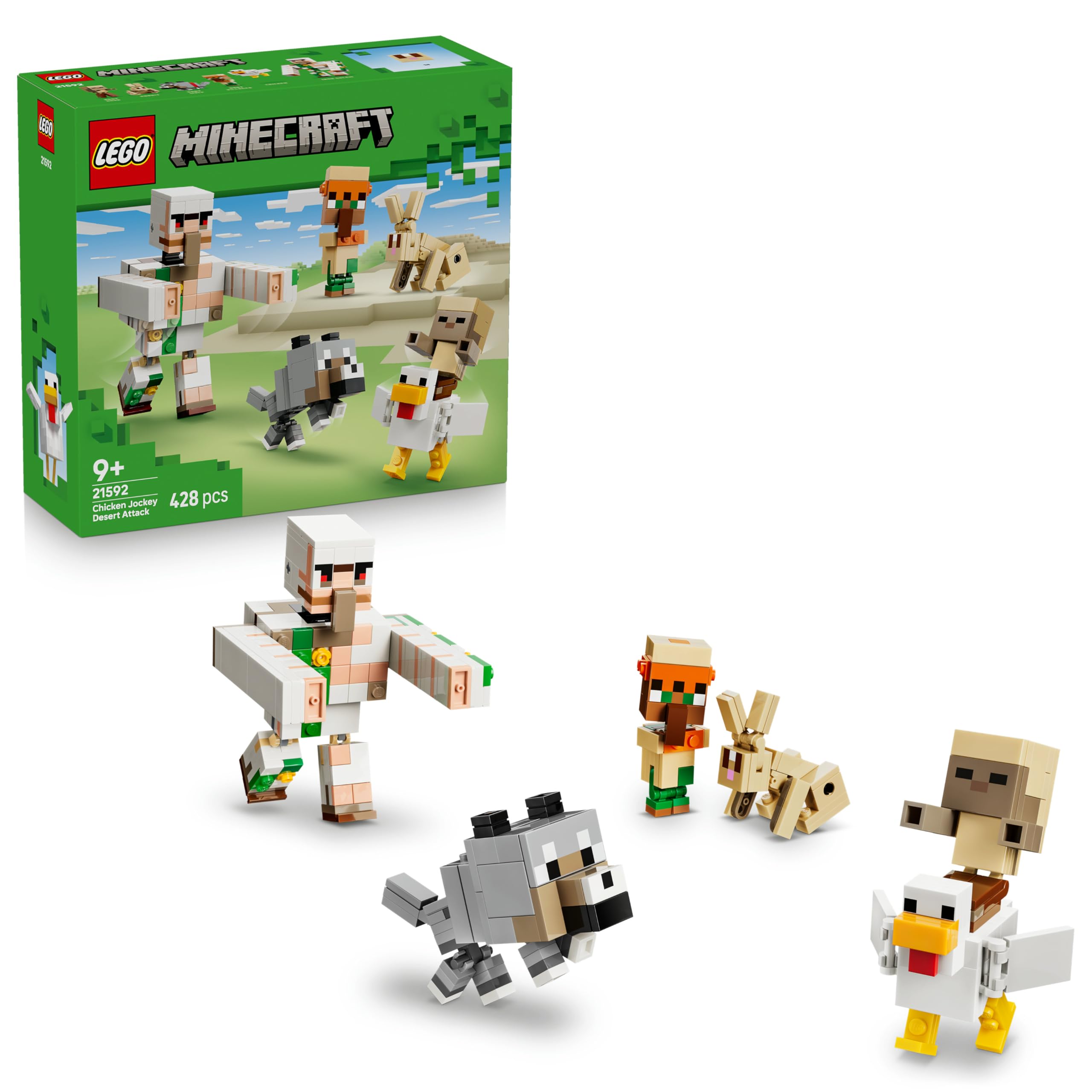 LEGO Minecraft Chicken Jockey Desert Attack Building Set | 6 Figures | Ages 9+ 1