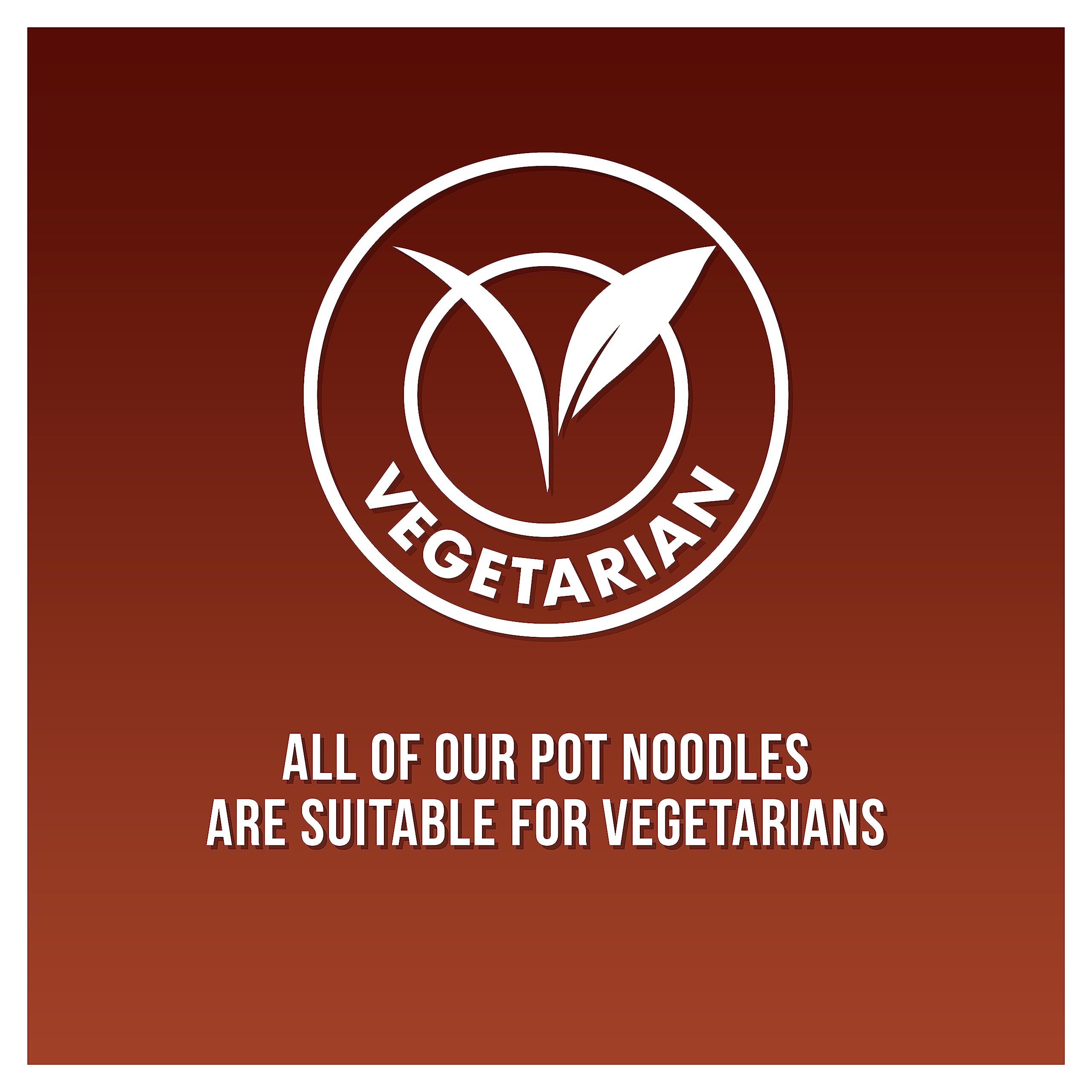 Pot Noodle Beef & Tomato Flavour King Pot – 12 x 114g Vegetarian Instant Noodles 14