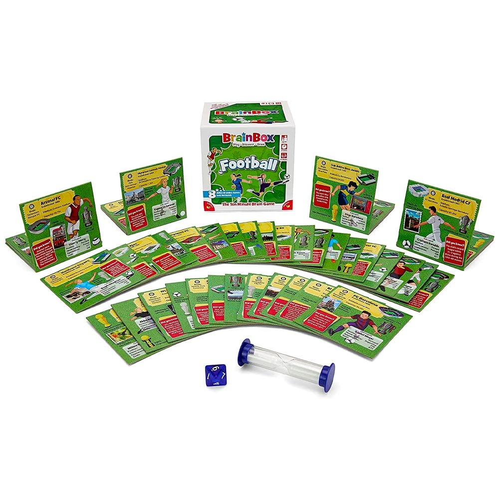 BrainBox Fußball-Kartenspiel | 55 illustrierte Clubkarten | Gedächtnis- und Beobachtungsspiel 3