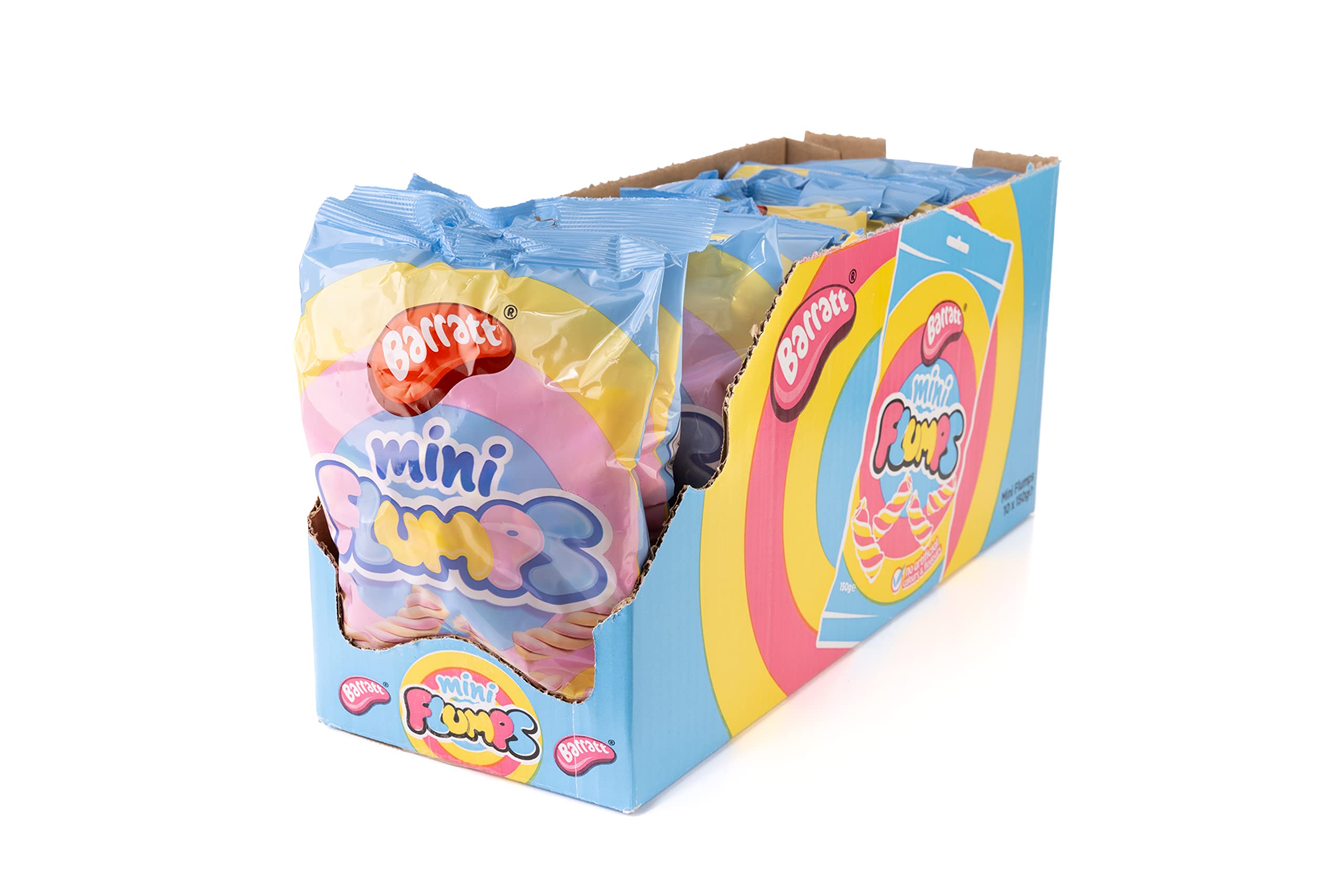 Barratt Mini Flumps 150g - Vanilla Fluffy Marshmallow Twist Sweets
