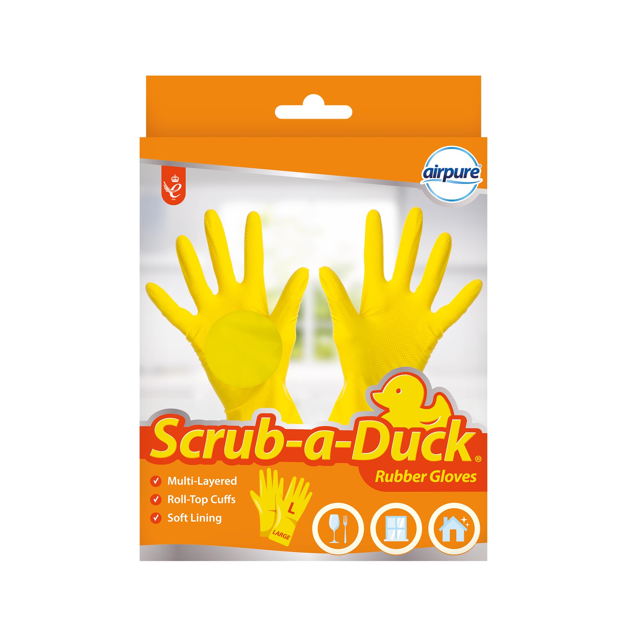 Scrub a Duck - Rubber Cleaning Gloves for Washing Up
