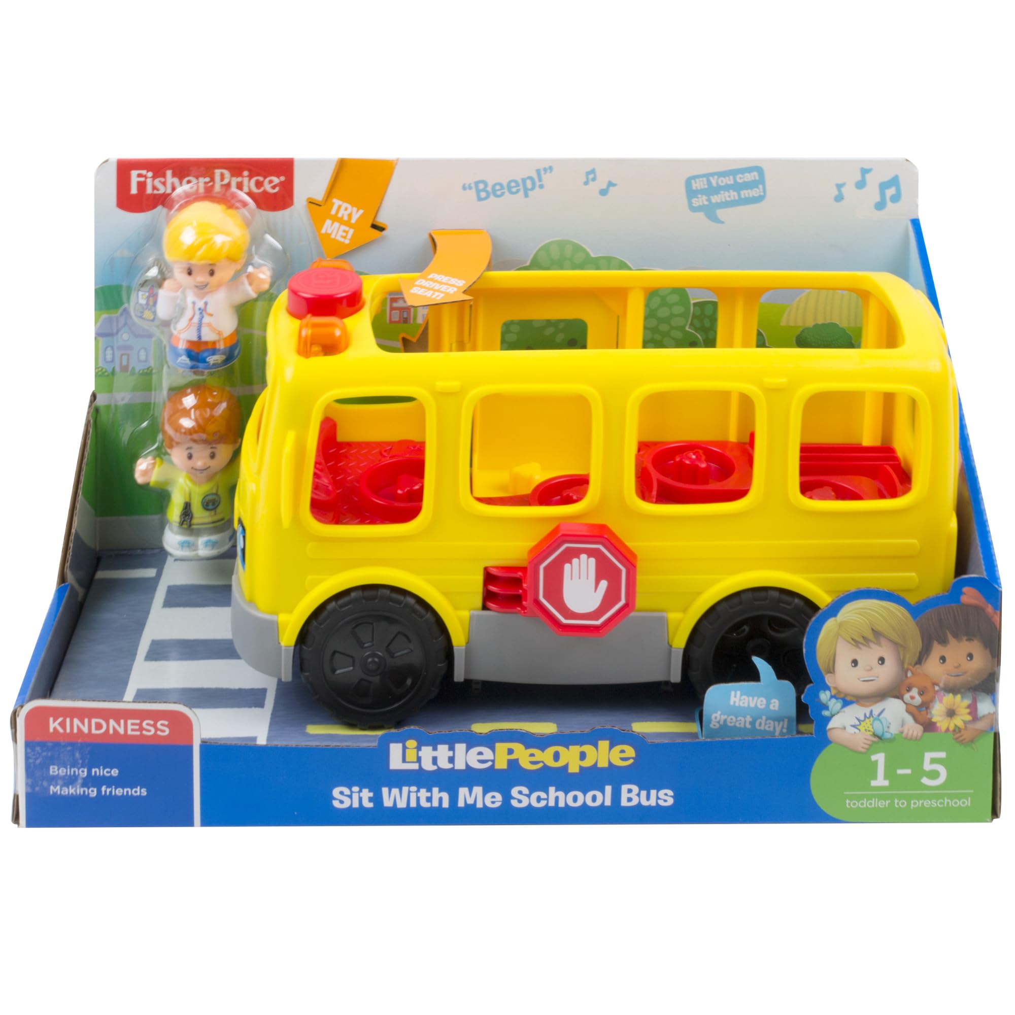 Fisher-Price Little People Sit with Me School Bus - Multilanguage Edition, Ages 1-5 3