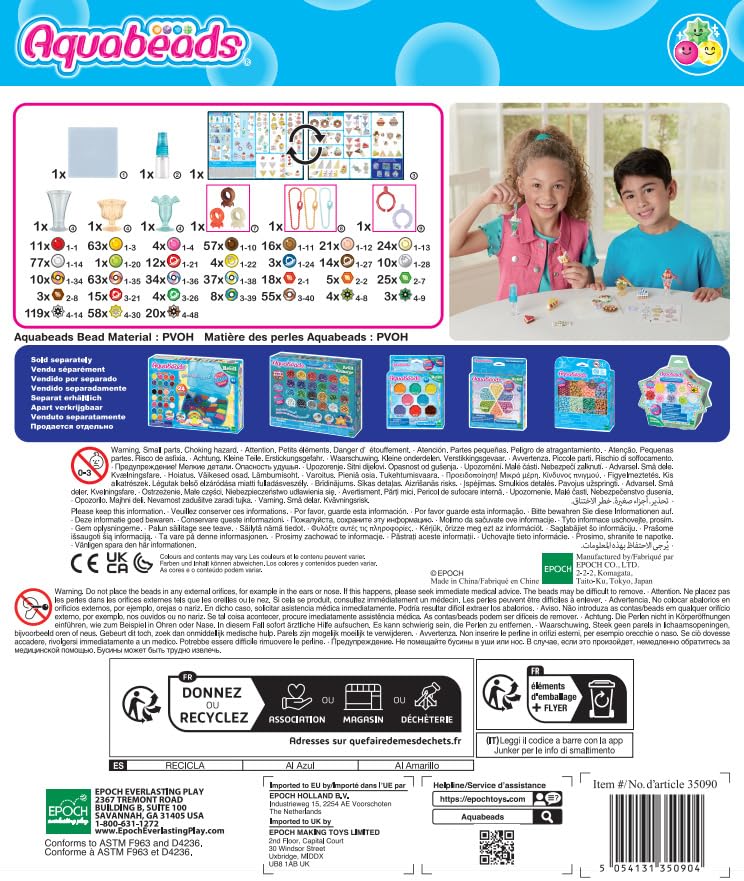 Aquabeads Sundaes & Sweets Accessory Kit - 703-Piece Craft Set with Watercolour Beads for Ages 4+ 8