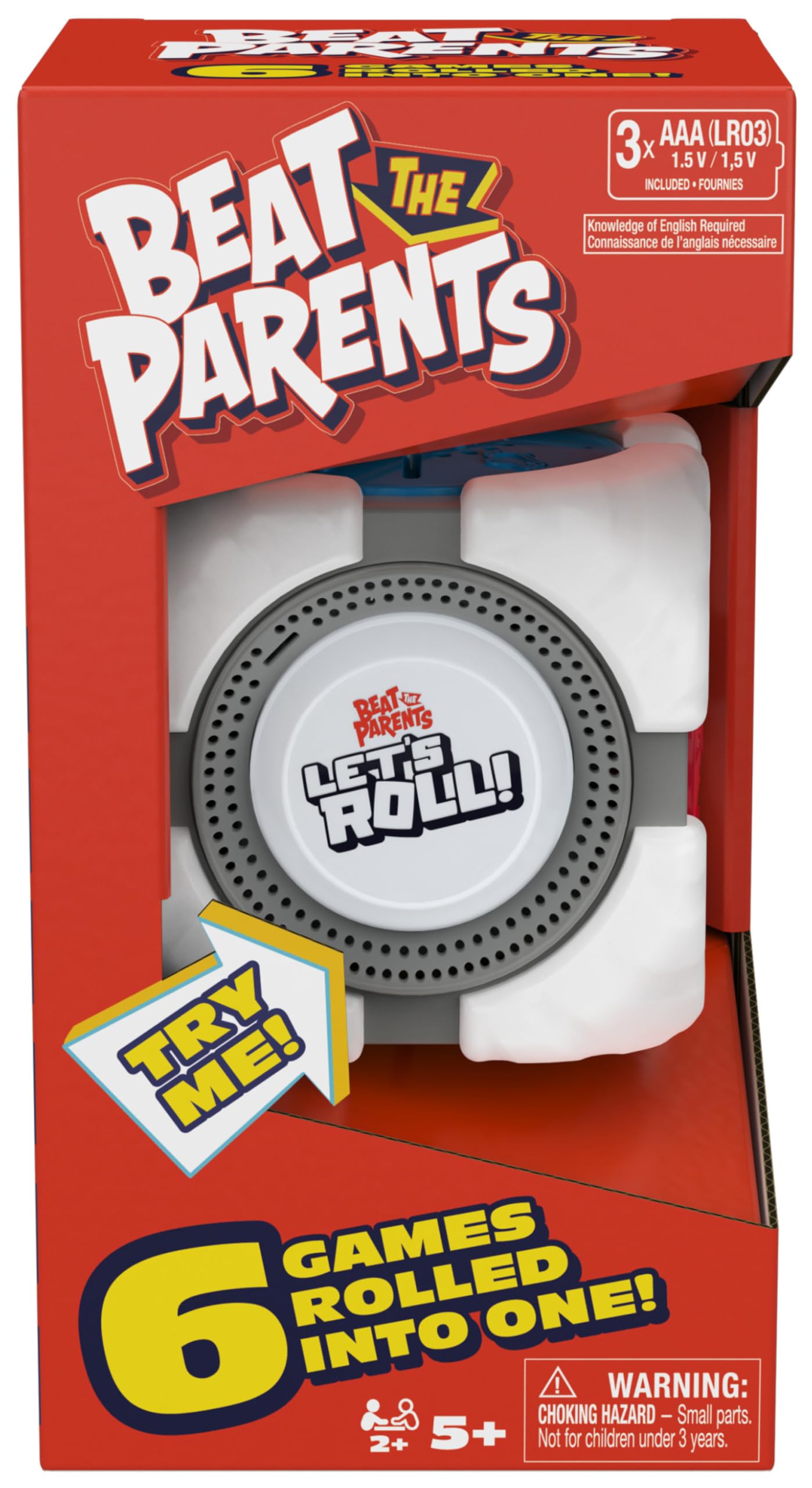 Beat the Parents: Let's Roll! - 6-in-1 Electronic Family Game Cube for Kids 8+