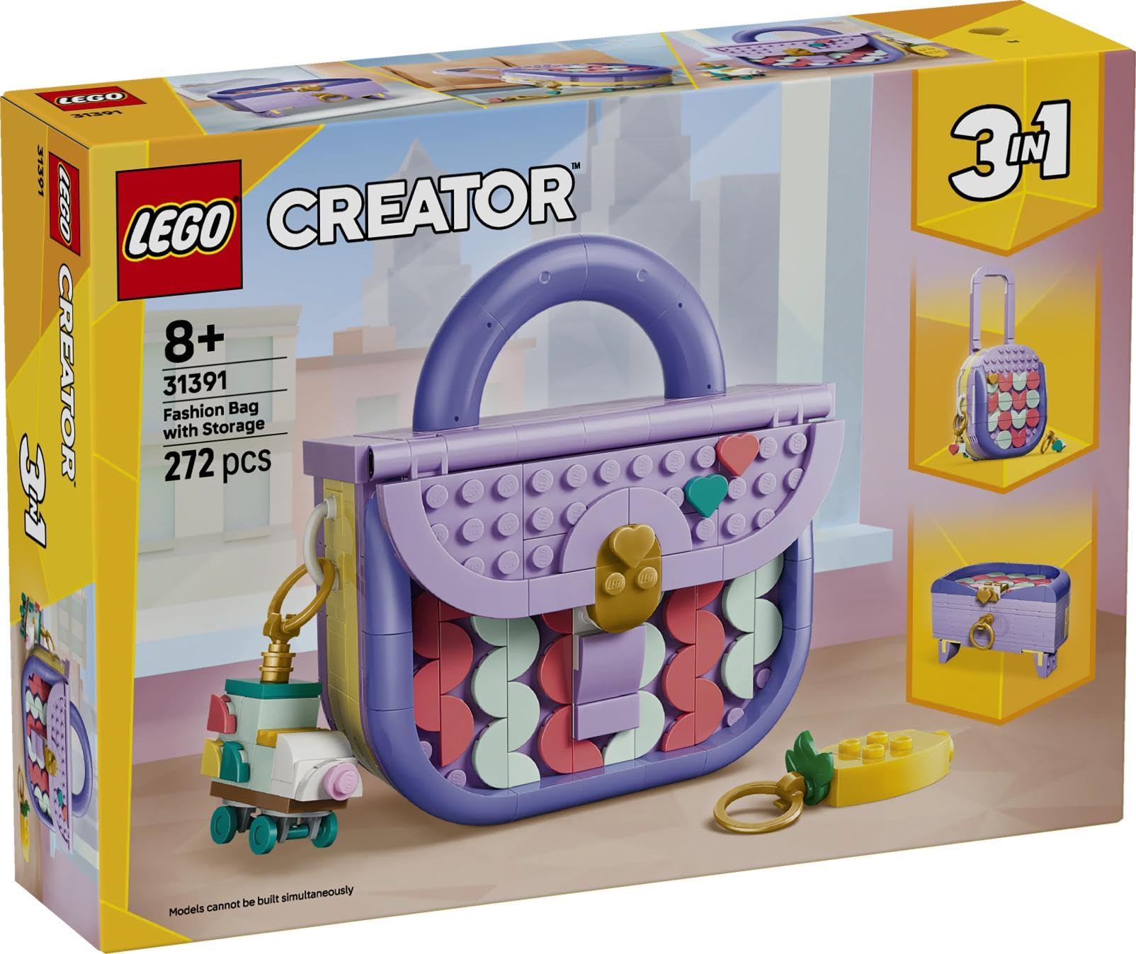 LEGO Creator 3 in 1 Art Fashion Bag with Storage Building Set | 3 Models in 1 | Ages 8+ 6