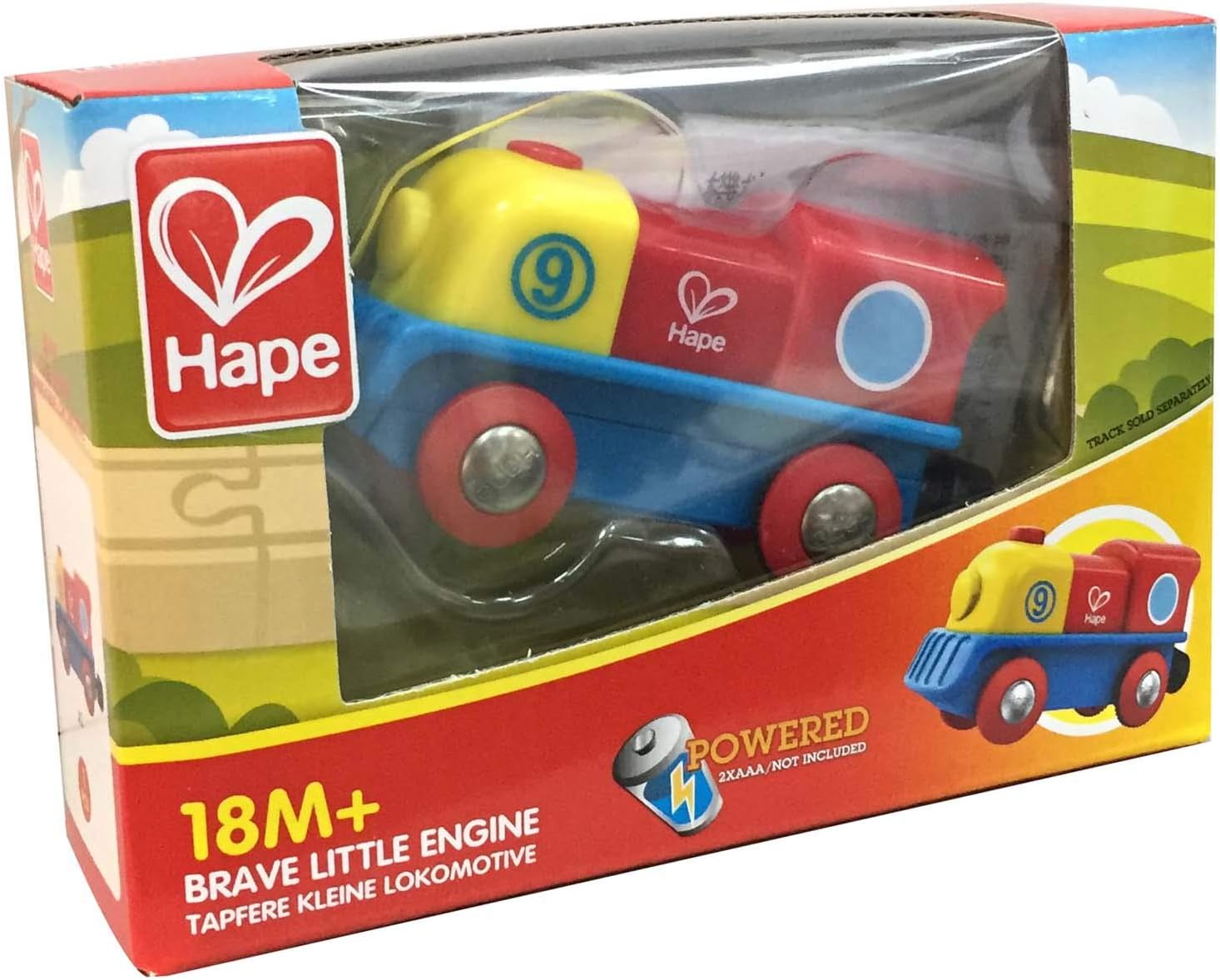 Hape Brave Little Engine Wooden Battery-Powered Train Toy for Toddlers 3