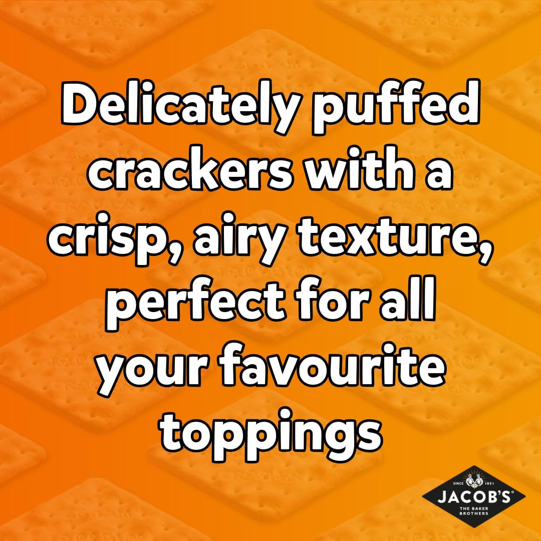 Jacob's Cornish Wafers Crackers, 150 g – Salty, Crispy, Low-Calorie Snack with Flaky Texture 4