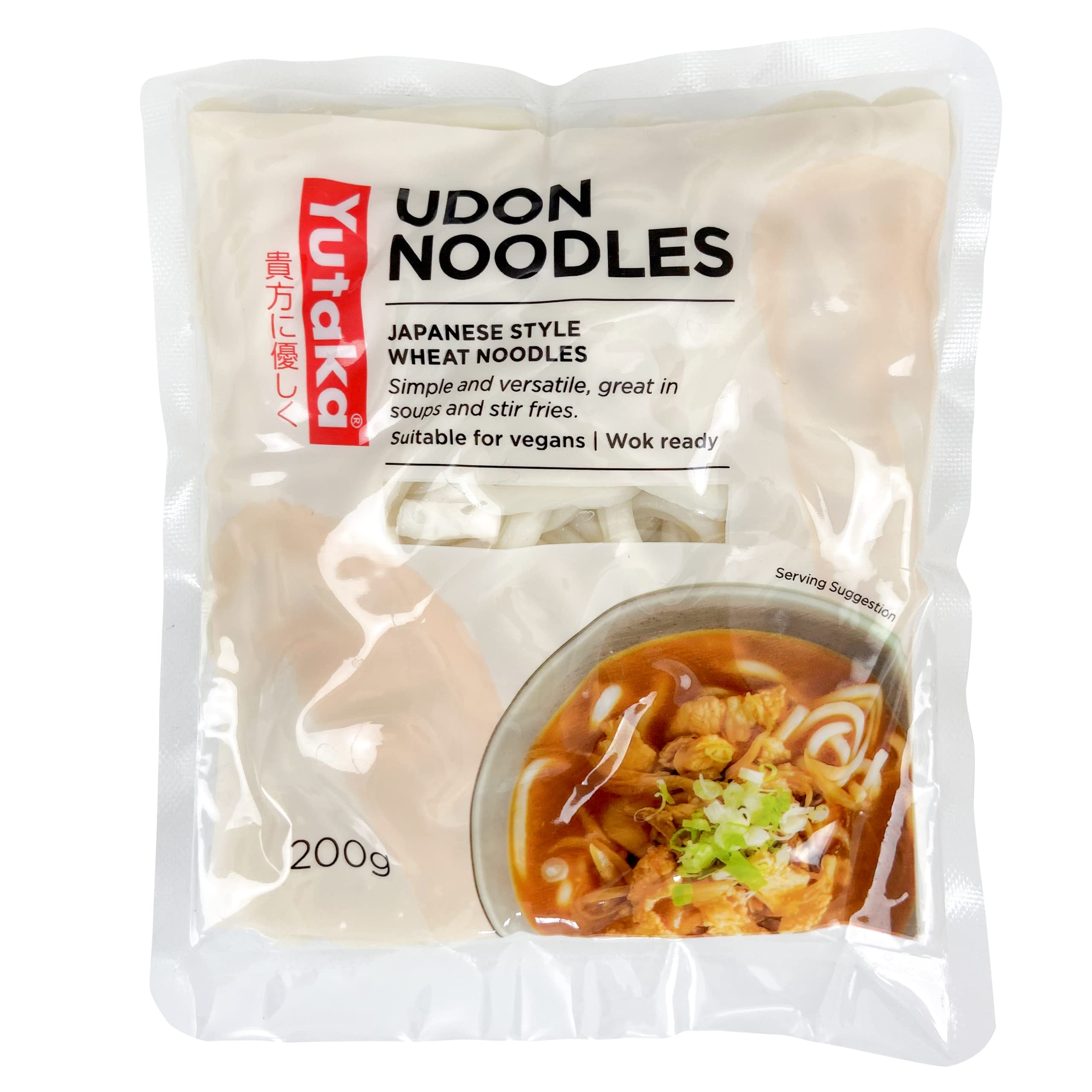 Yutaka - Wok-Ready Udon Noodles 200g | Pre-Cooked Japanese-Style Thick Chewy Noodles