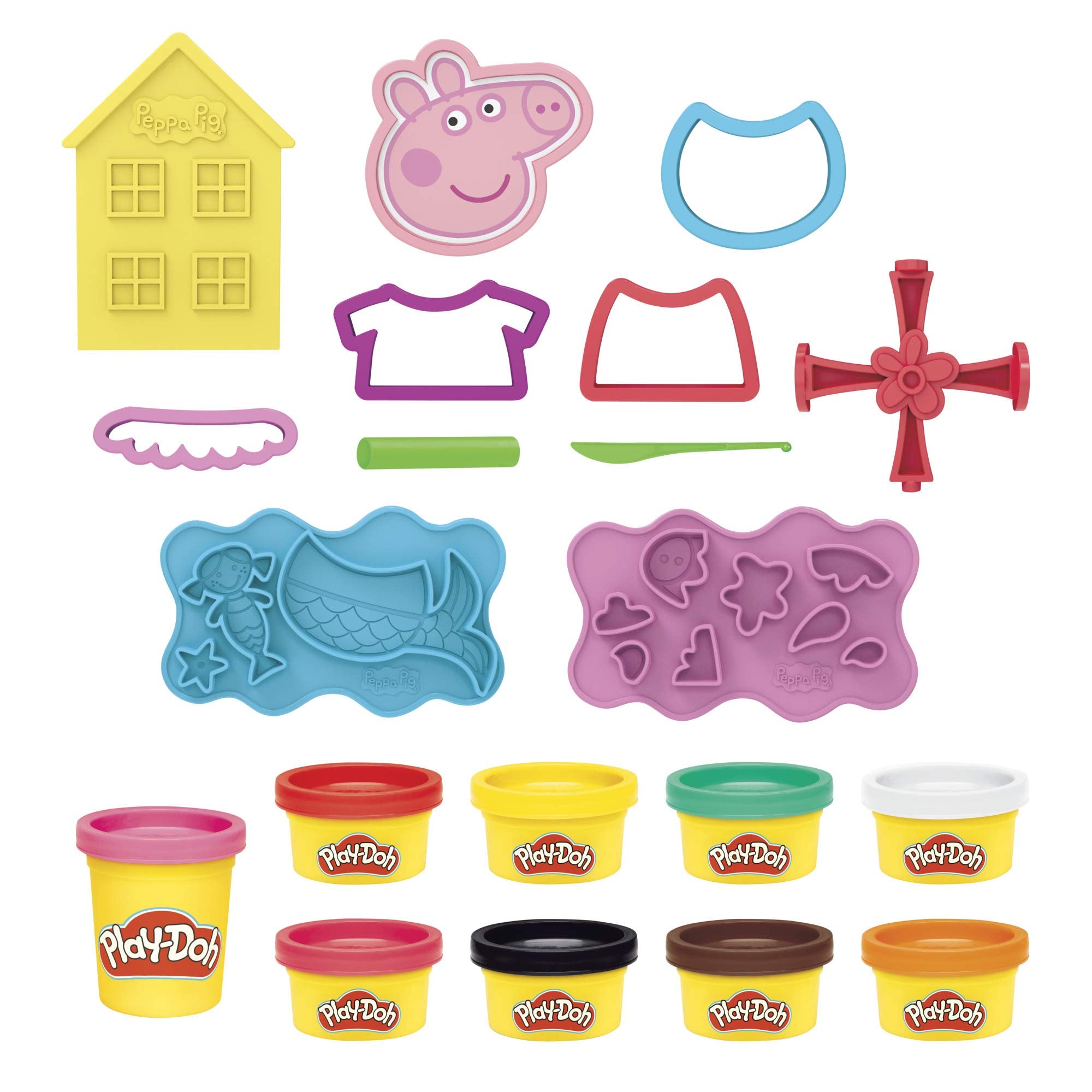 Play-Doh Peppa Pig Stylin Set - 9 Colors & 11 Accessories for Kids 3+ 3