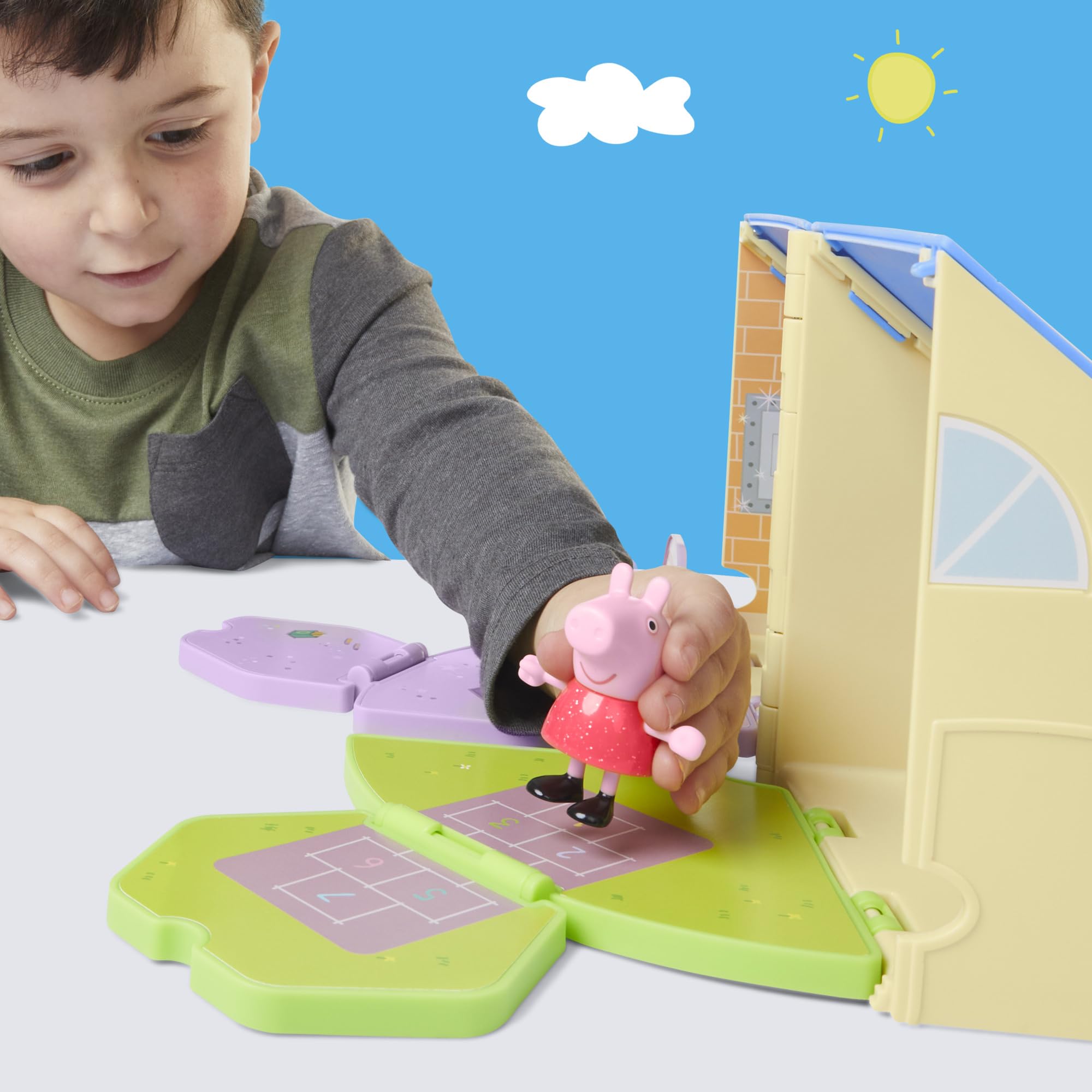 Peppa Pig Peppa's Pop-Open Playgroup Playset - Classroom & Playground Pretend Play for Ages 3+